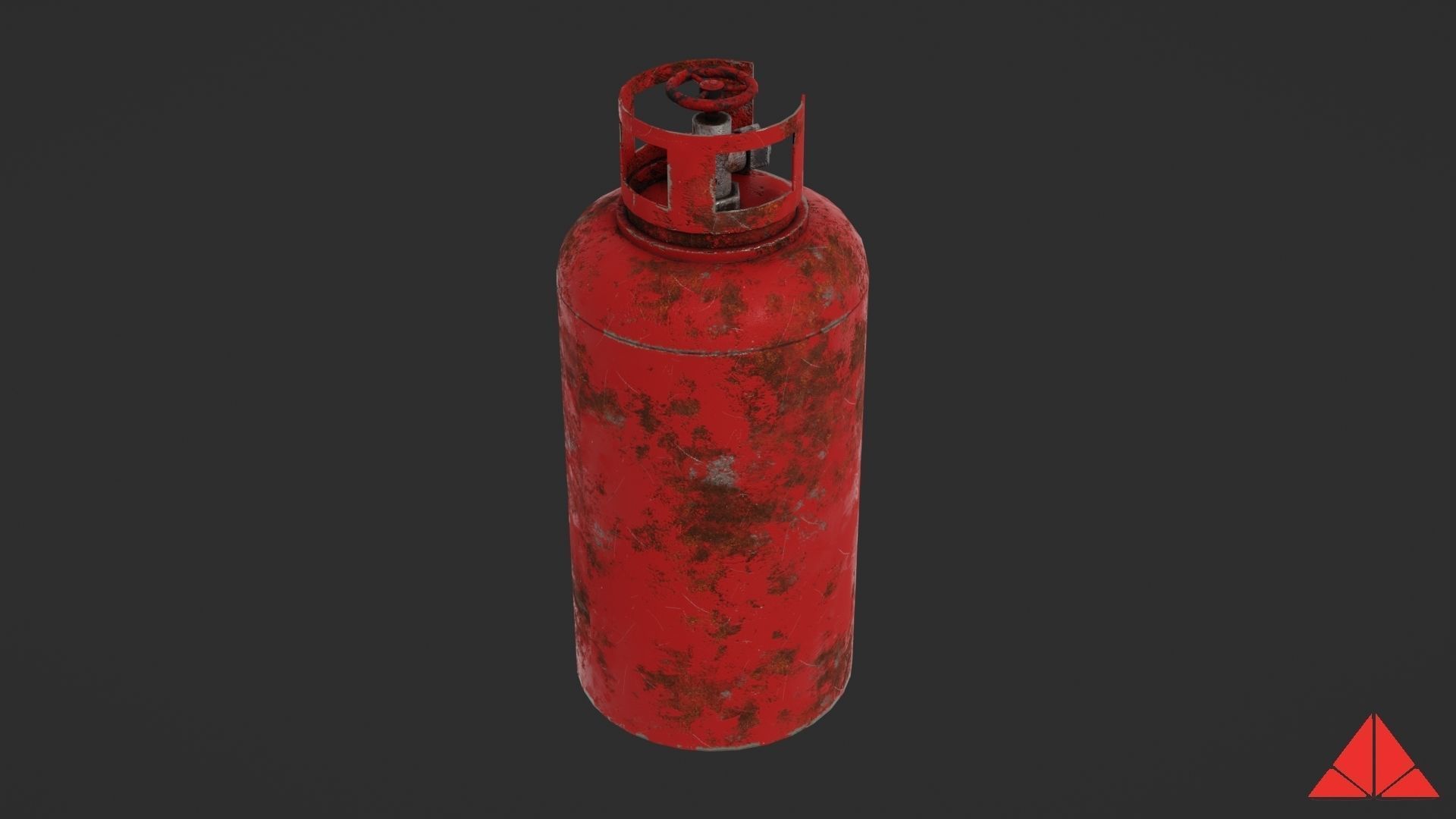 Gas tank Low-poly 3D model_11