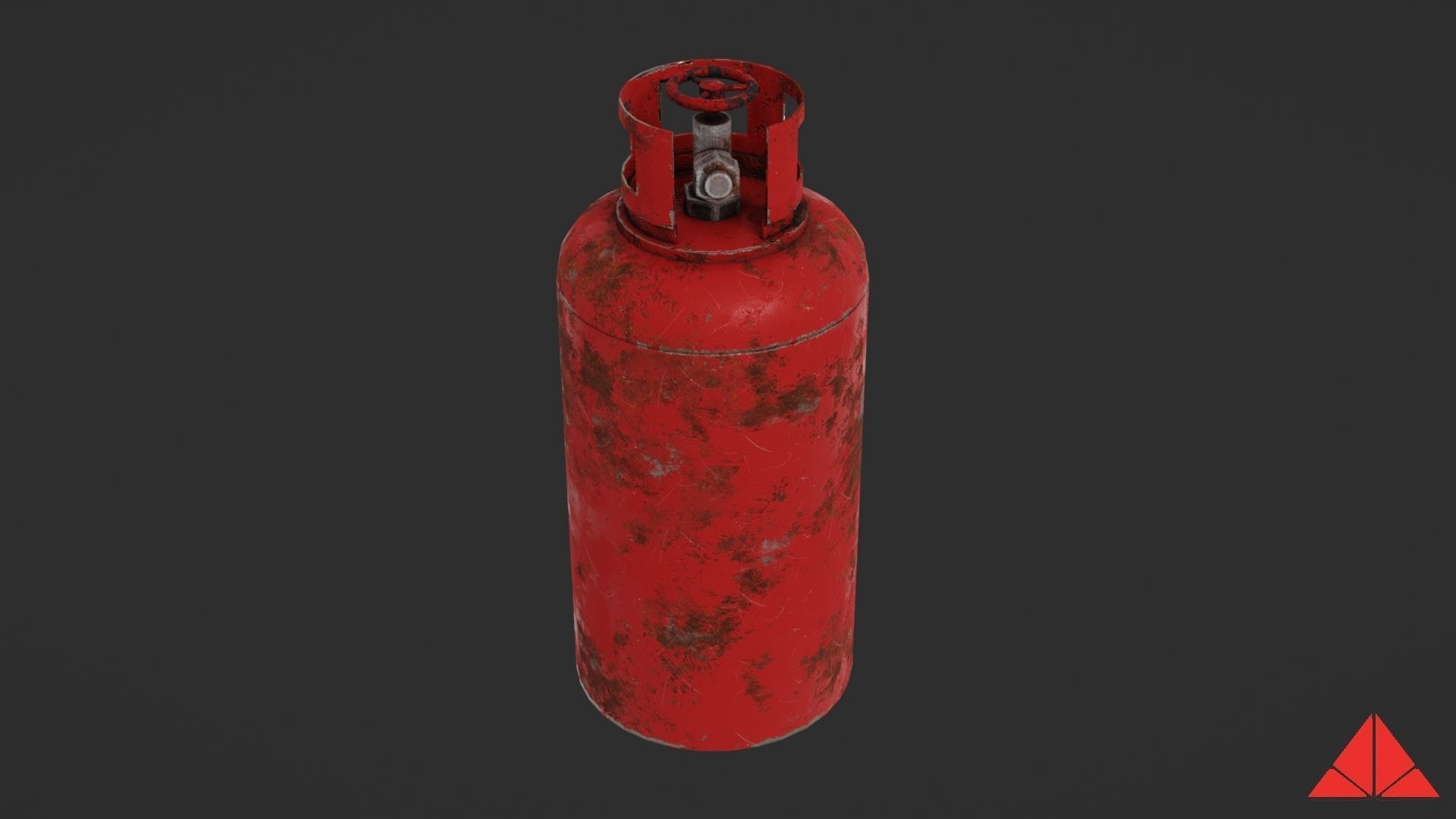 Gas tank Low-poly 3D model_6