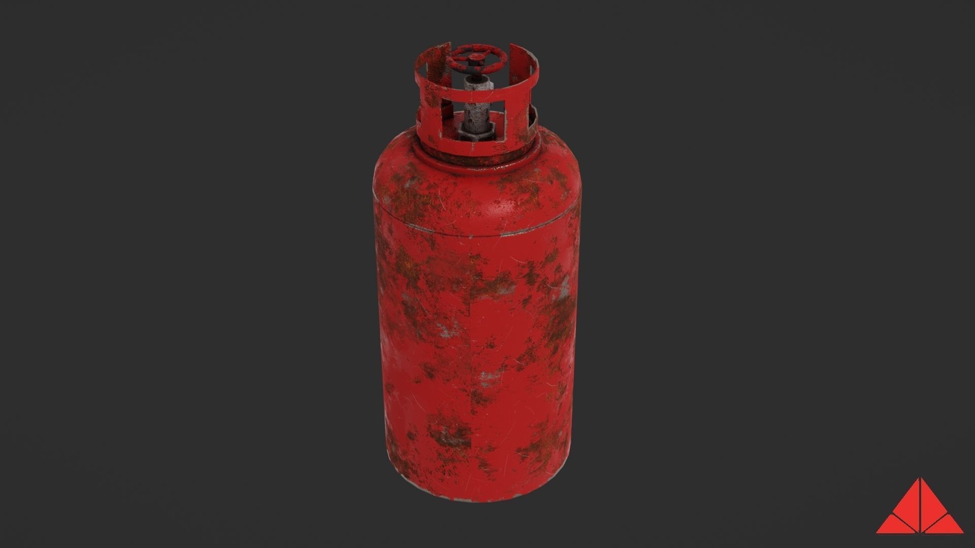 Gas tank Low-poly 3D model_13