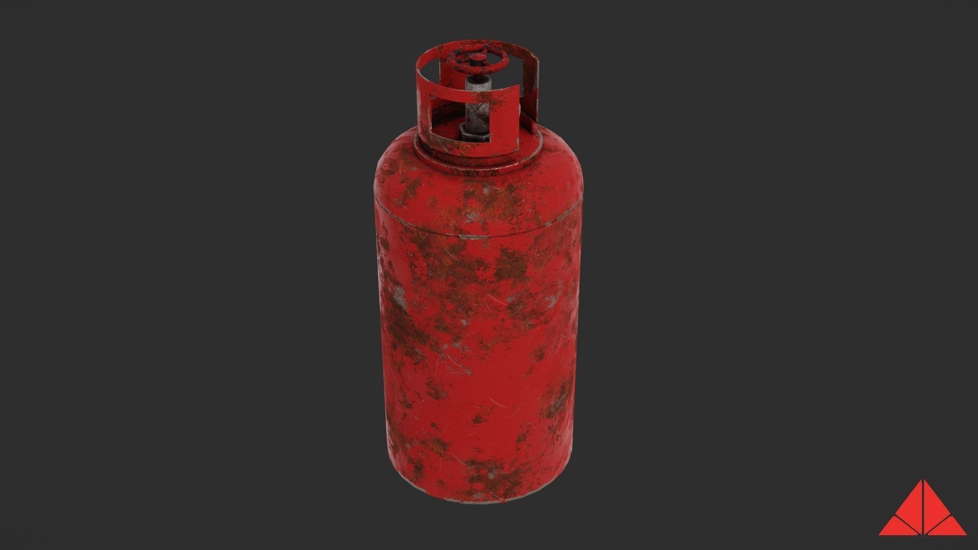 Gas tank Low-poly 3D model_9