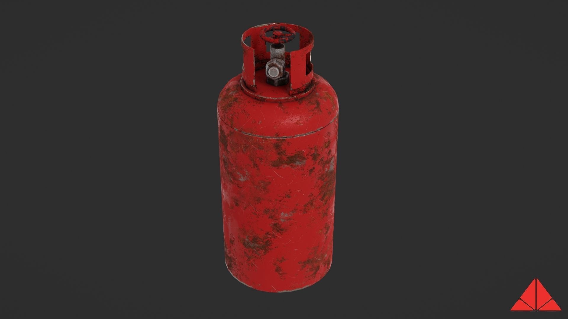 Gas tank Low-poly 3D model_5