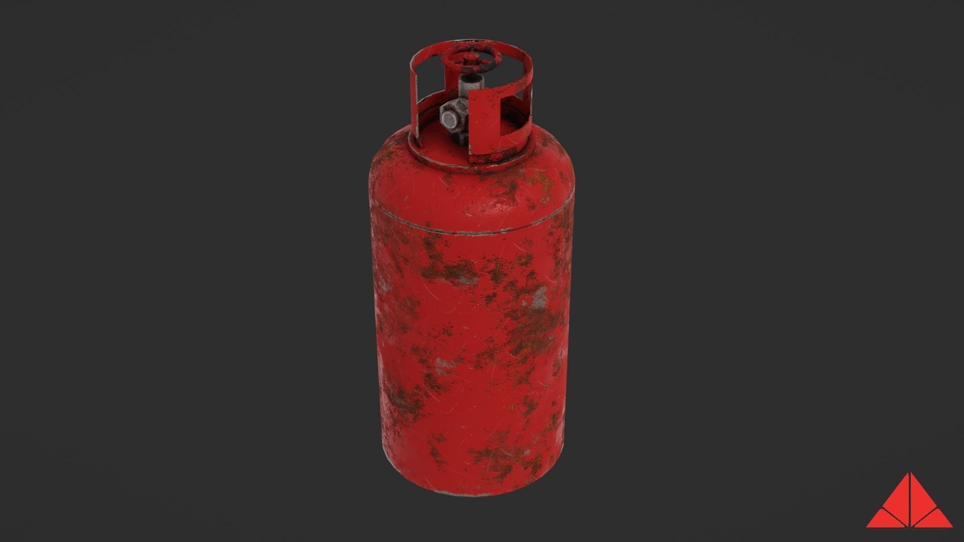 Gas tank Low-poly 3D model_2