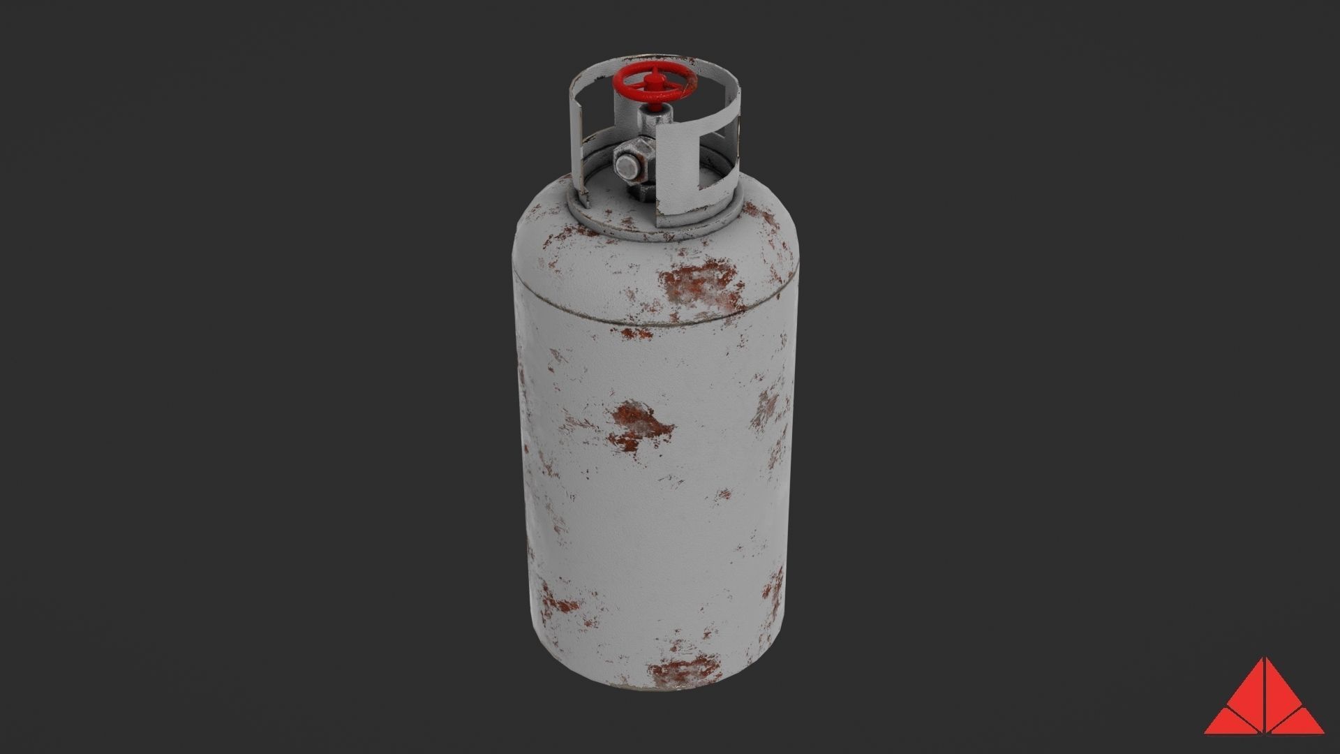 Gas tank Low-poly 3D model_3