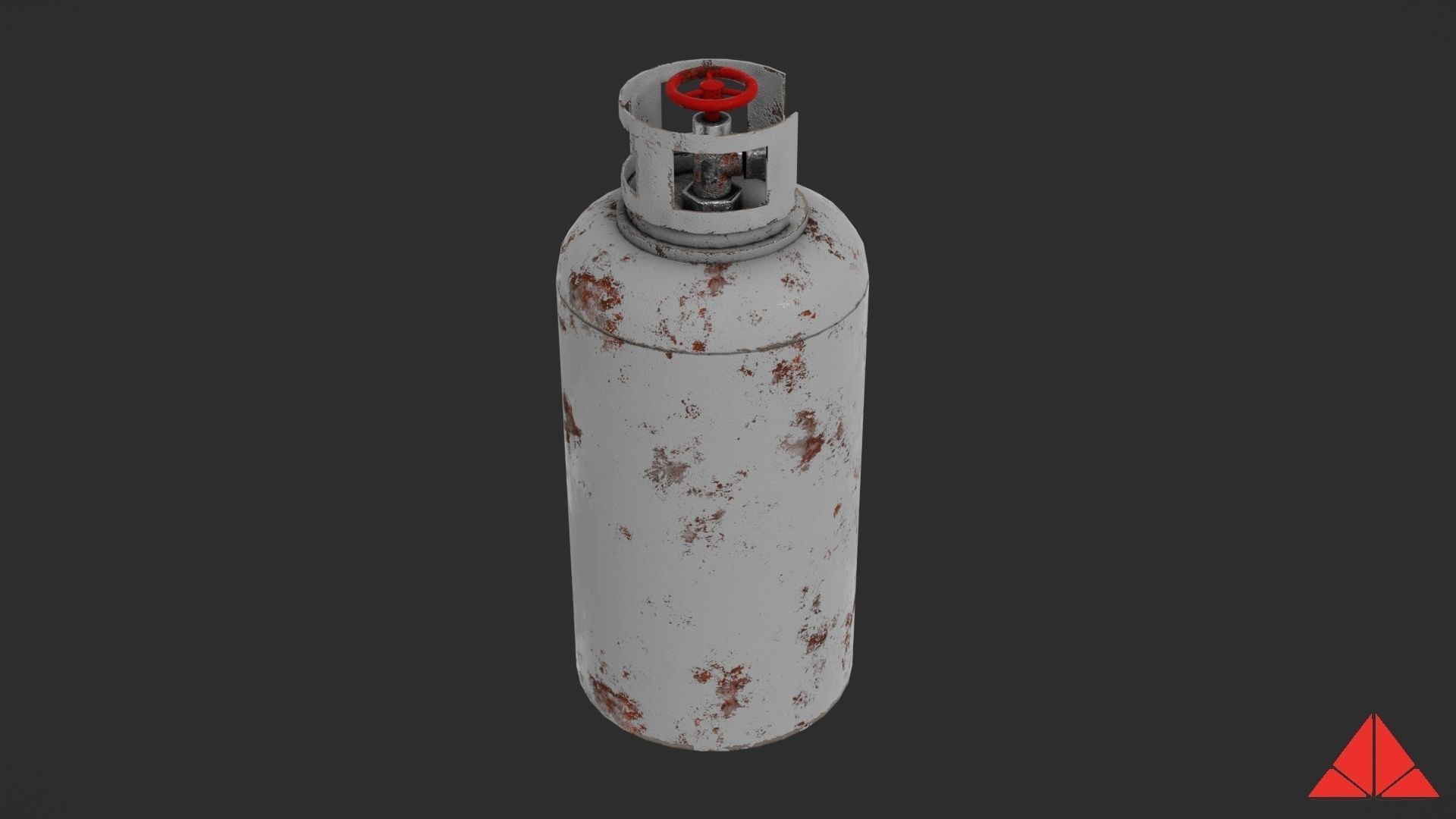 Gas tank Low-poly 3D model_10