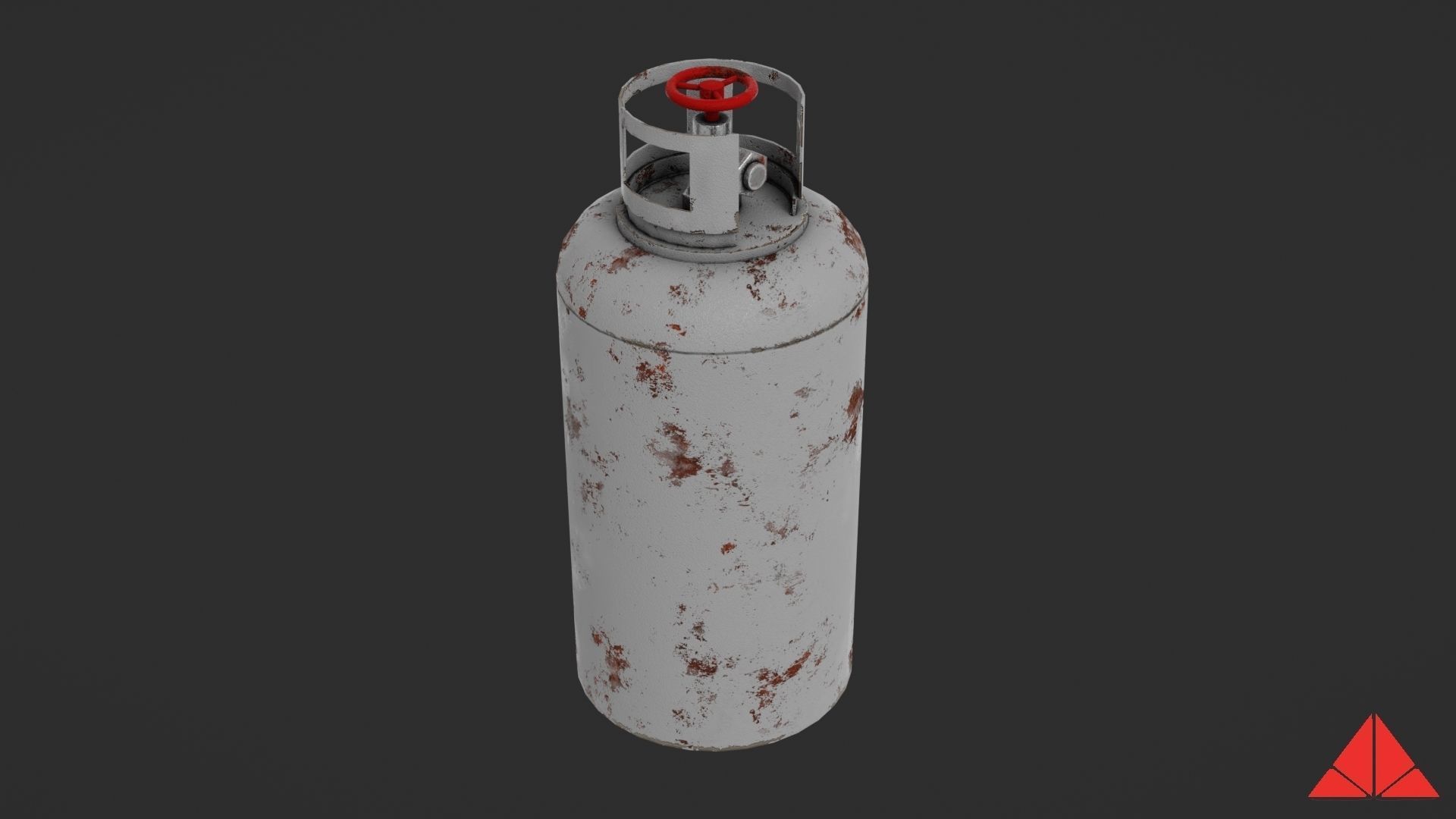 Gas tank Low-poly 3D model_8