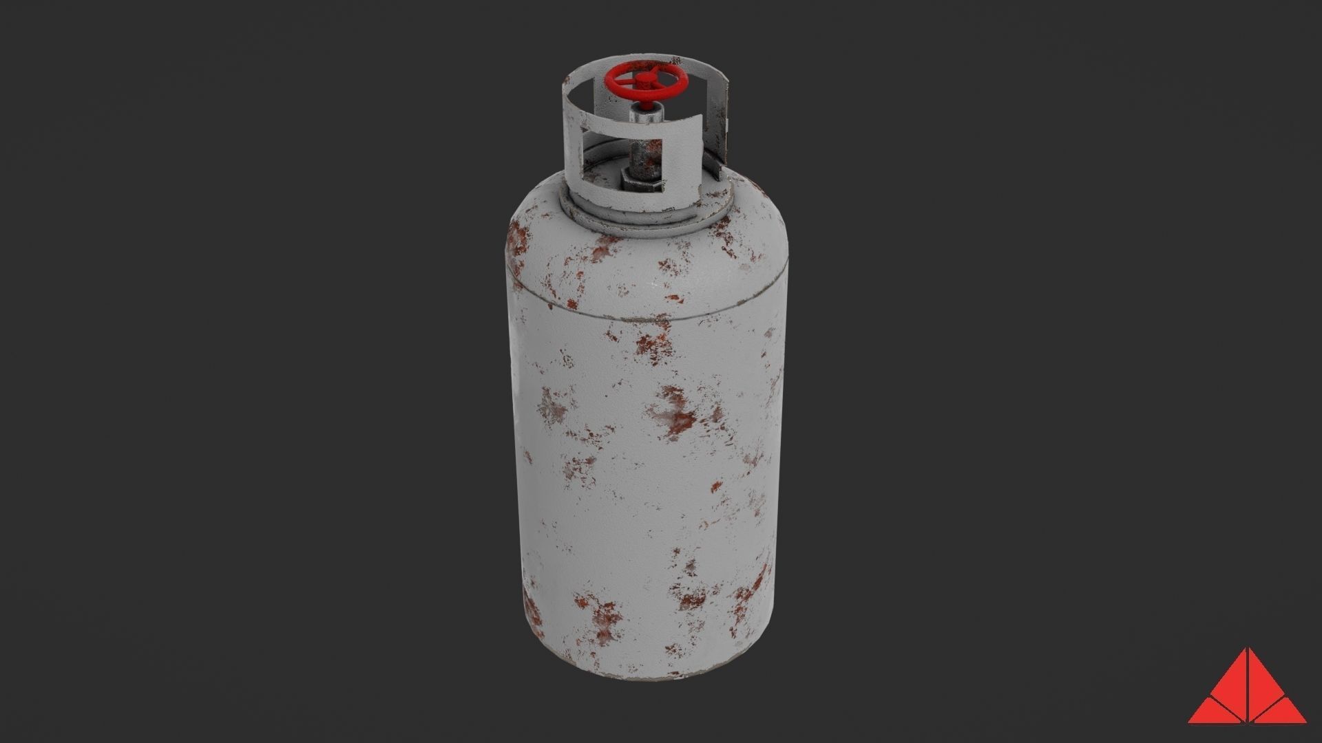 Gas tank Low-poly 3D model_9