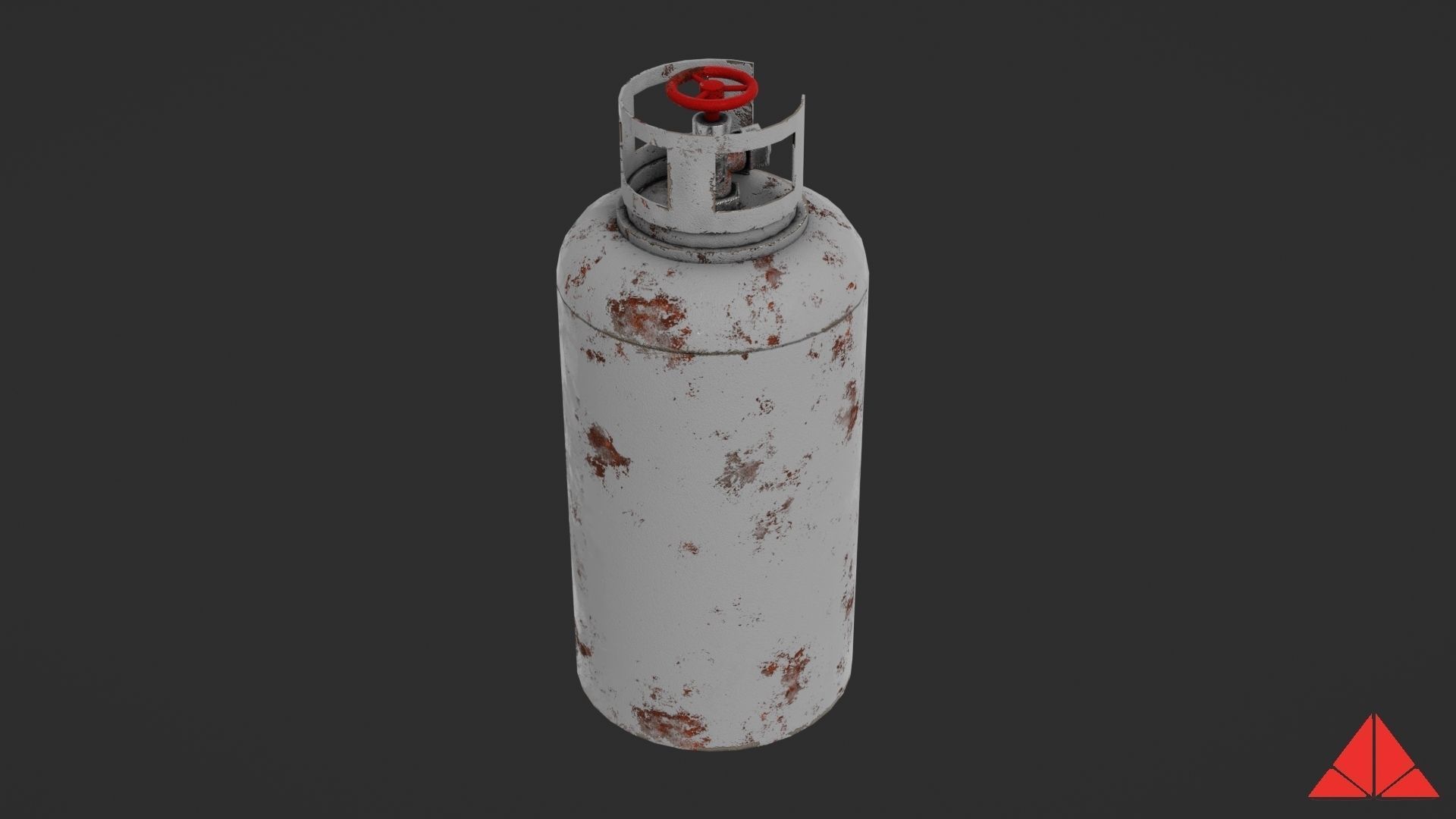 Gas tank Low-poly 3D model_11