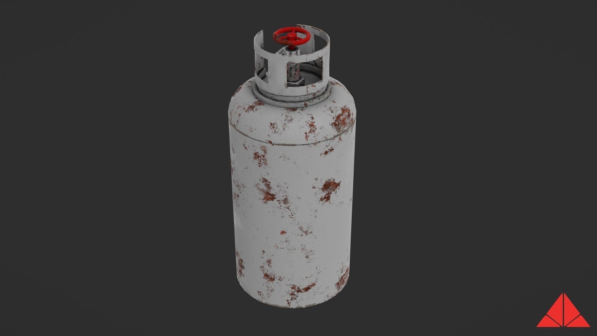 Gas tank Low-poly 3D model_14
