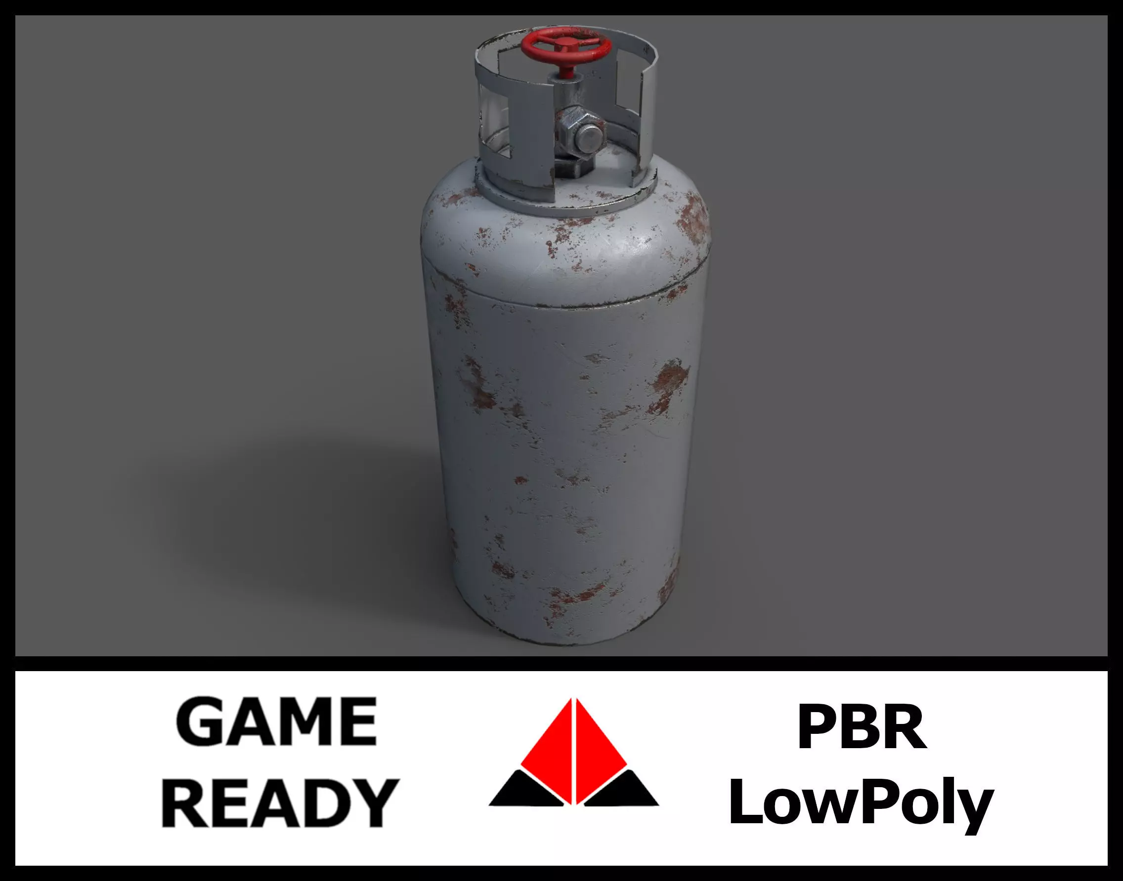 Gas tank Low-poly 3D model_0