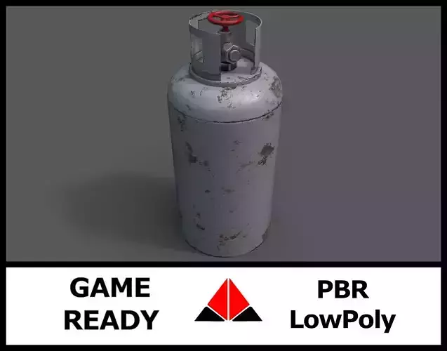 Gas tank Low-poly 3D model
