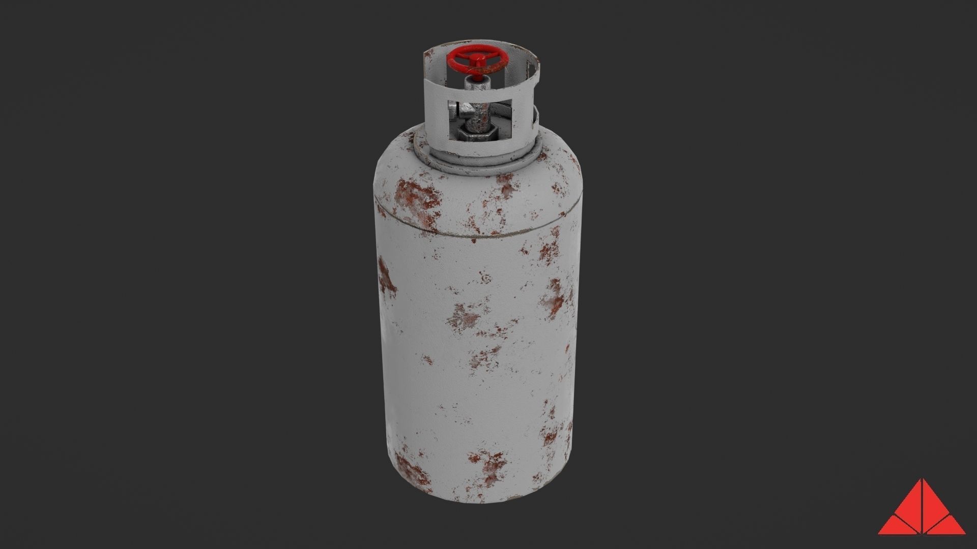 Gas tank Low-poly 3D model_17
