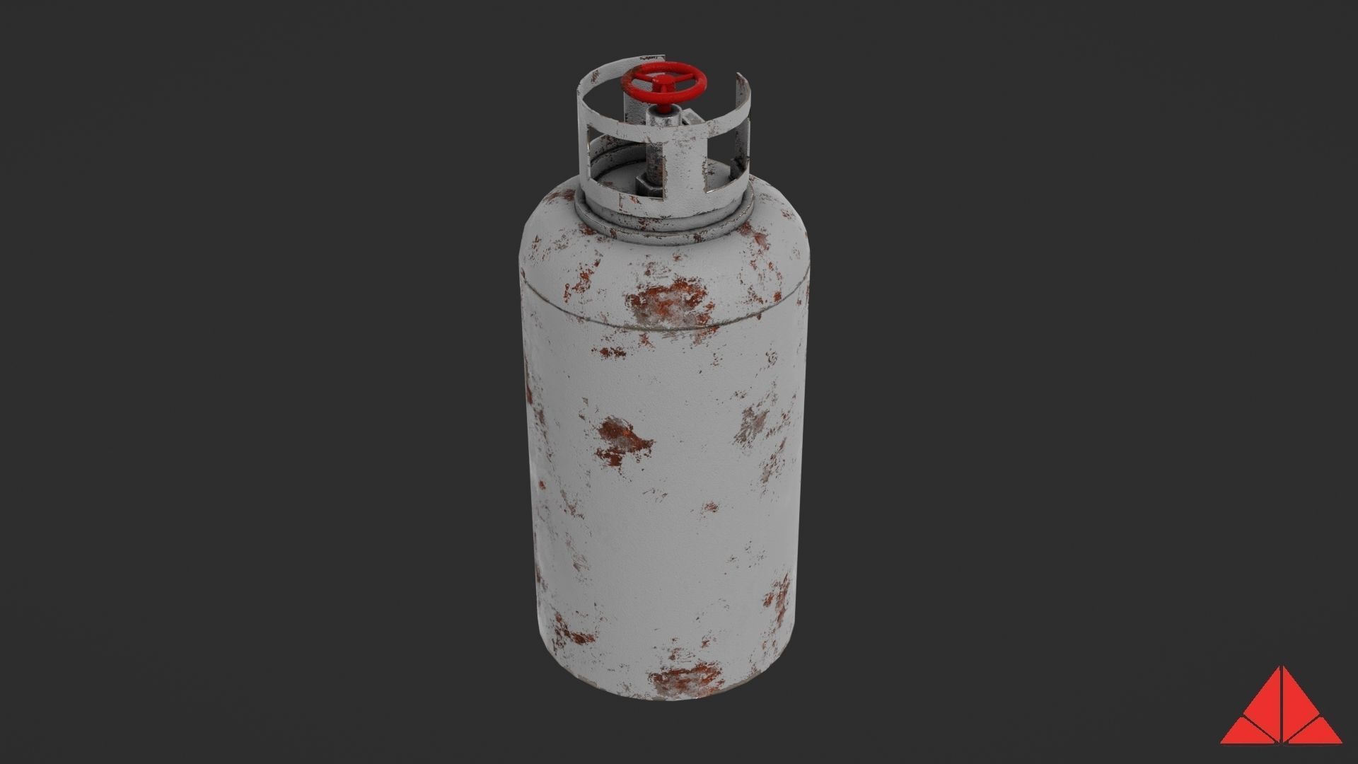 Gas tank Low-poly 3D model_12