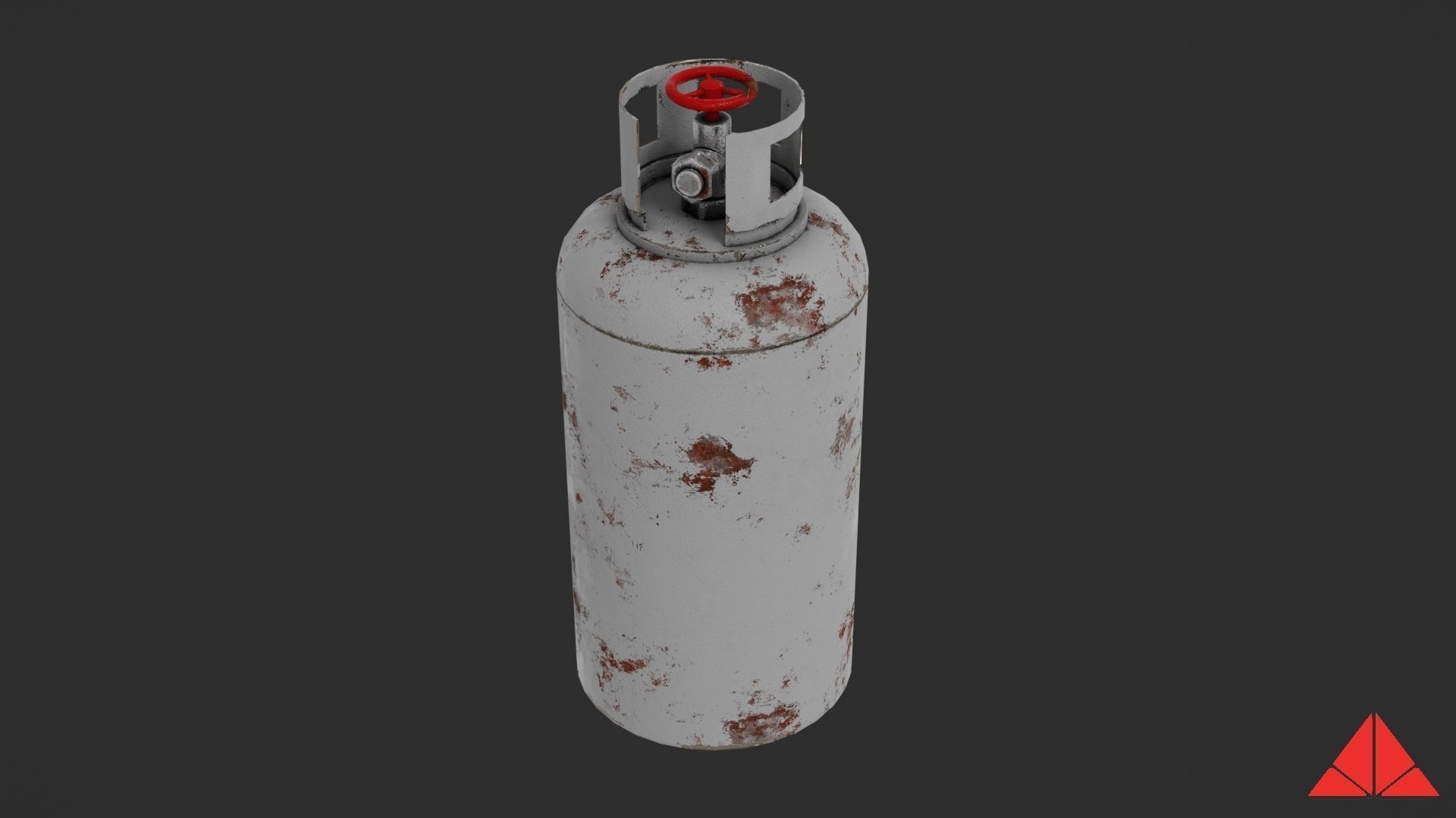 Gas tank Low-poly 3D model_4
