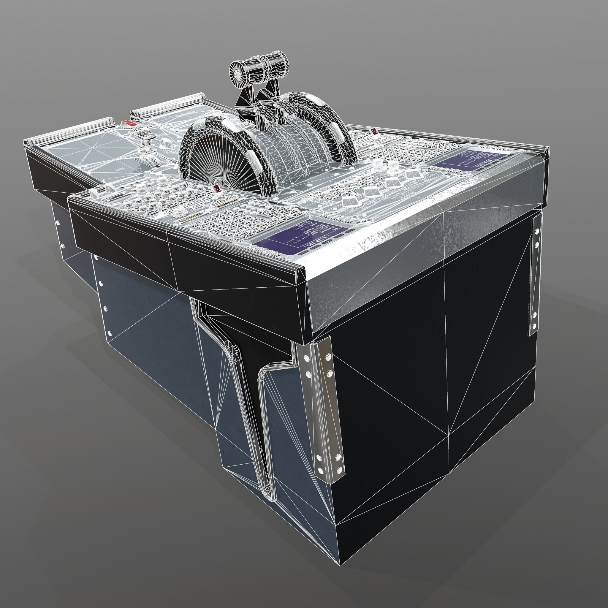 Lower Pedestal compiled Low-poly 3D model_3