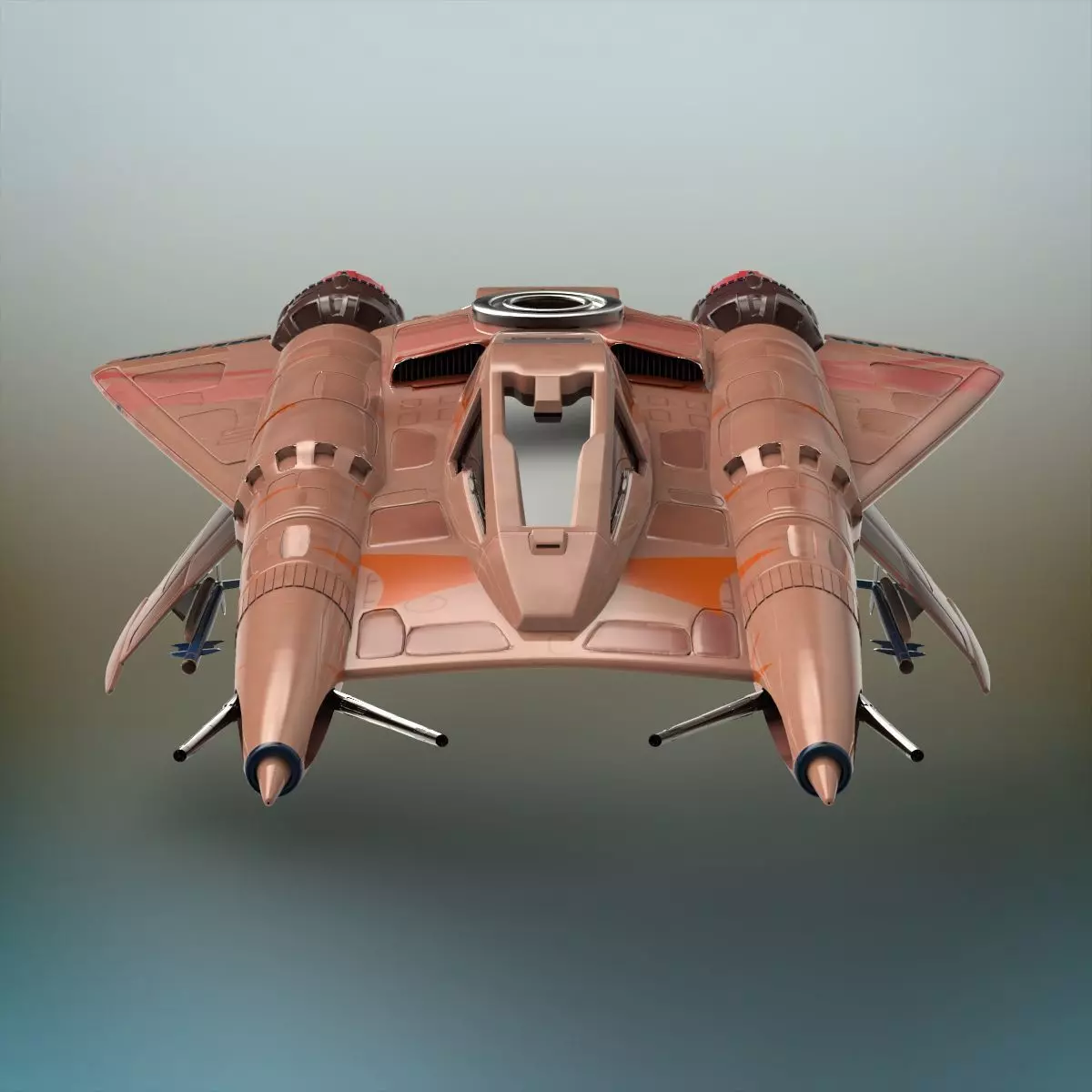 Sci-Fi Fighter plane 3D model_0