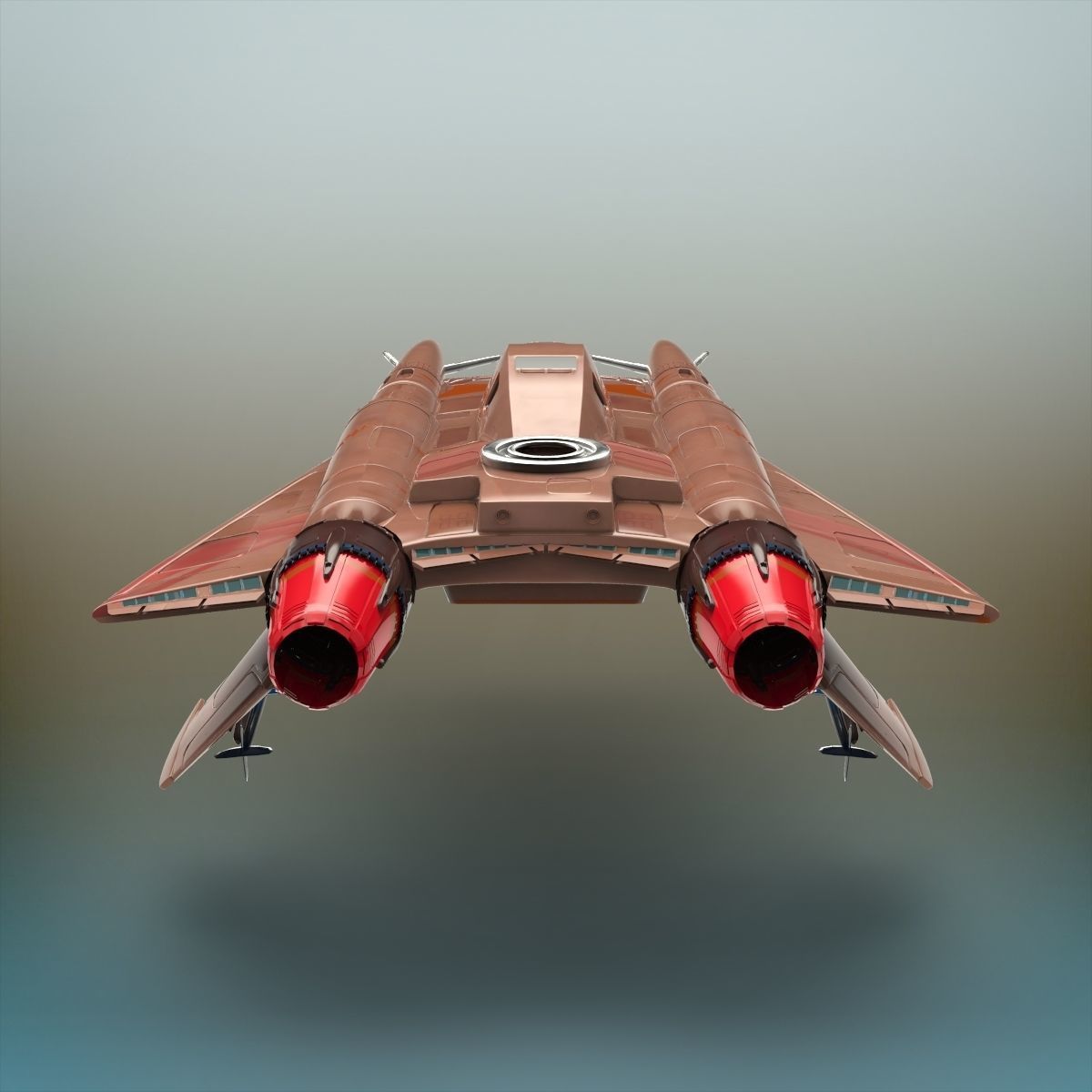 Sci-Fi Fighter plane 3D model_4