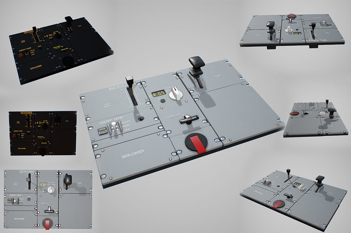 Lower Pedestal SET Low-poly 3D model_14