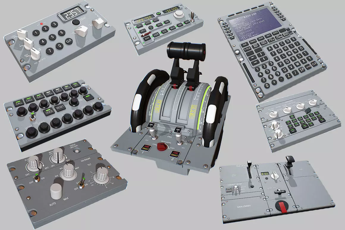 Lower Pedestal SET Low-poly 3D model_0