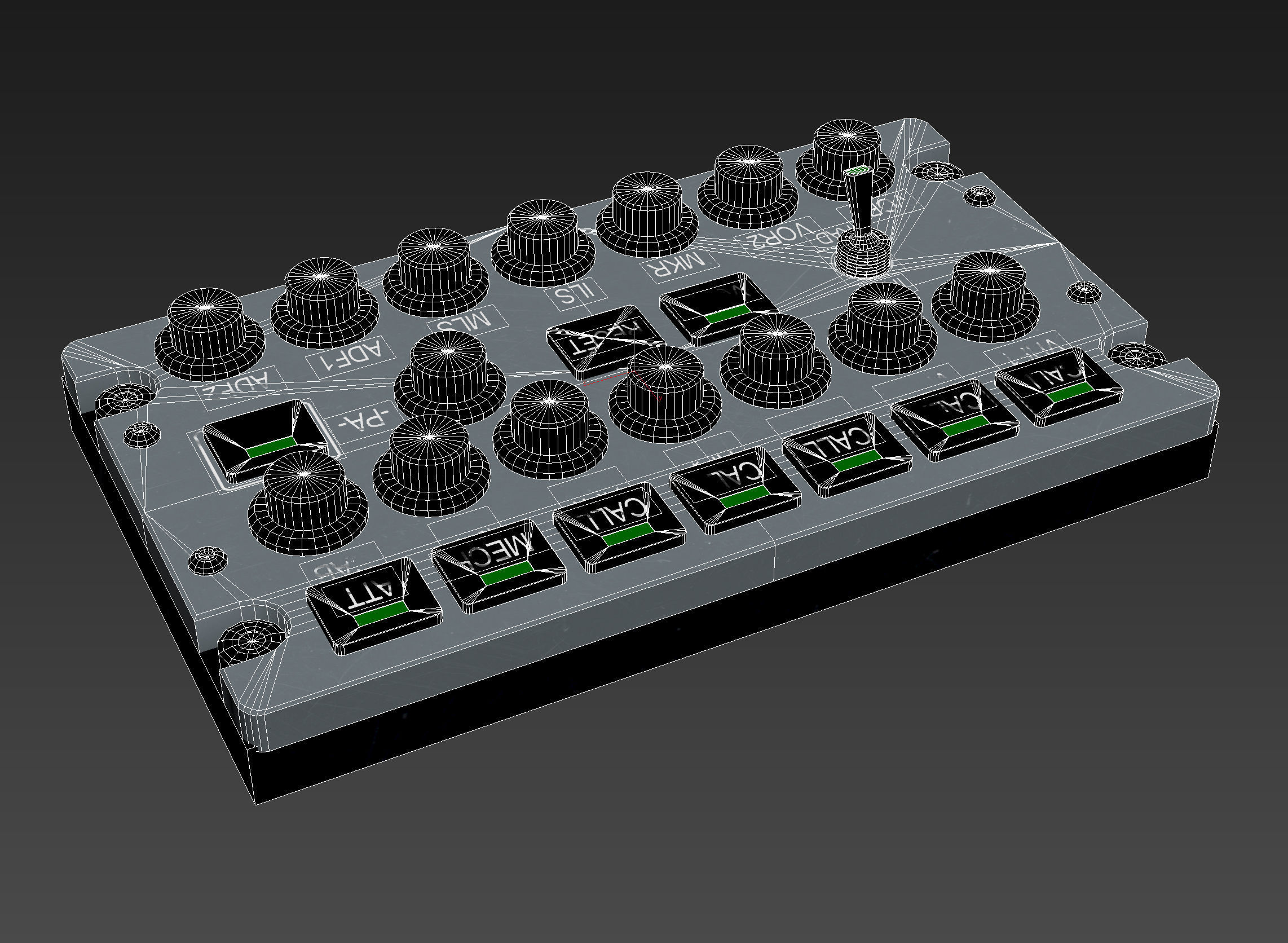 Lower Pedestal SET Low-poly 3D model_1