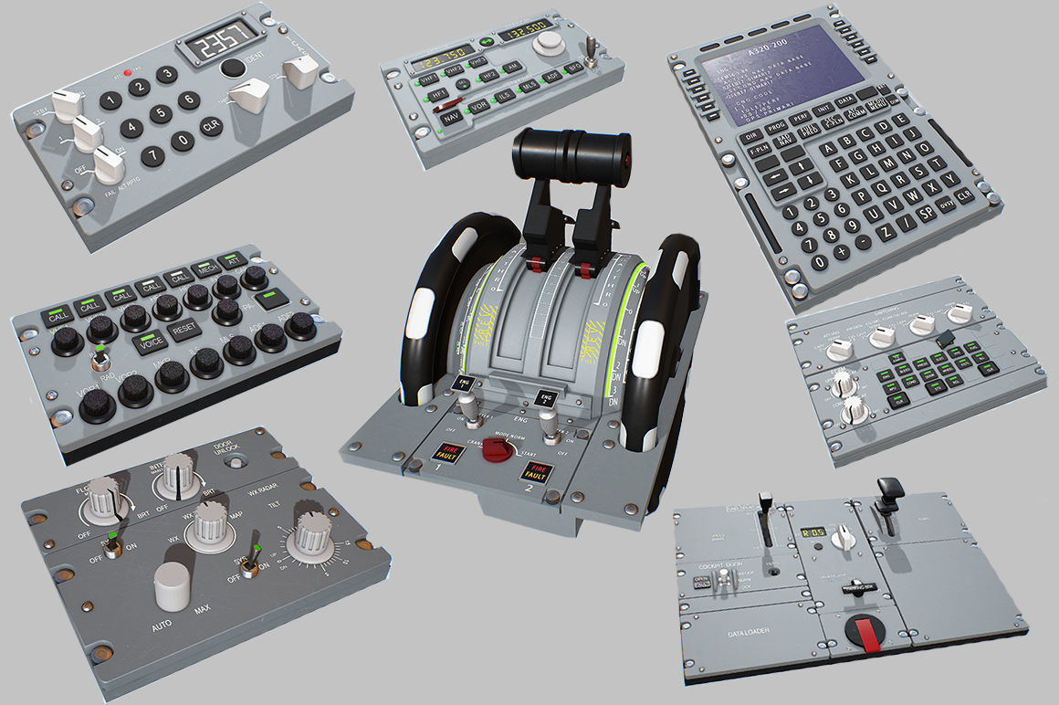 Lower Pedestal SET Low-poly 3D model_13