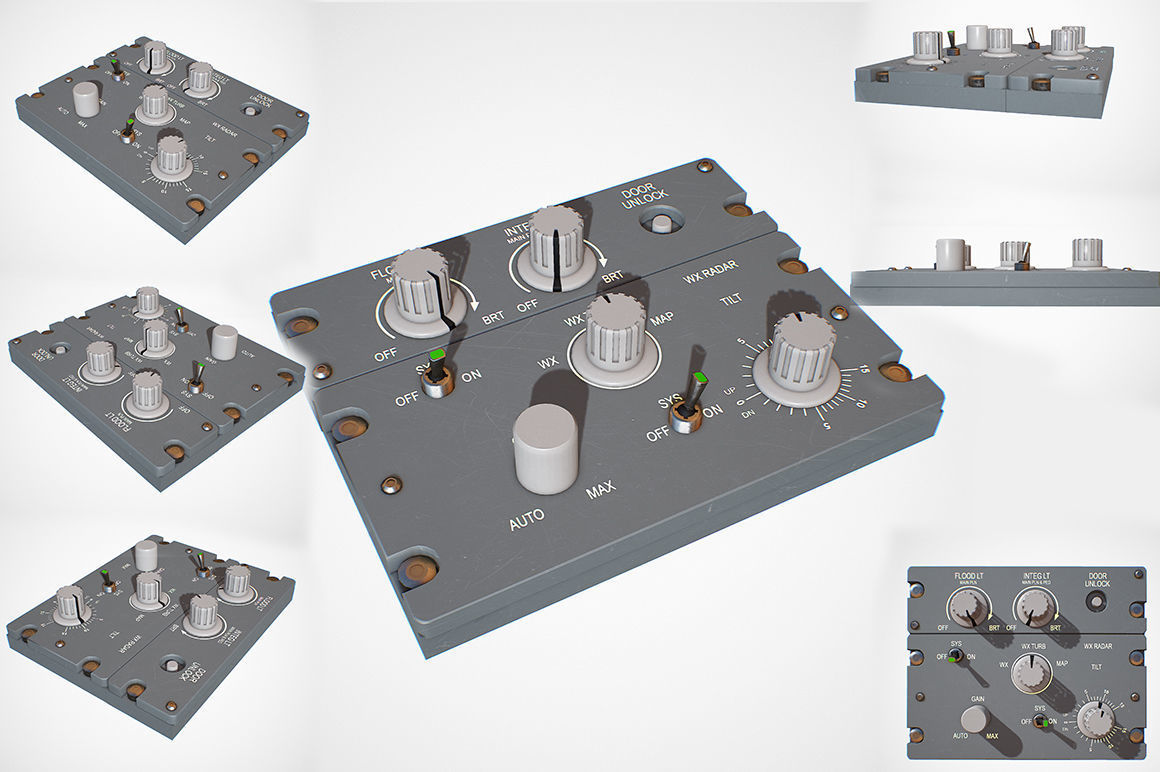 Lower Pedestal SET Low-poly 3D model_7