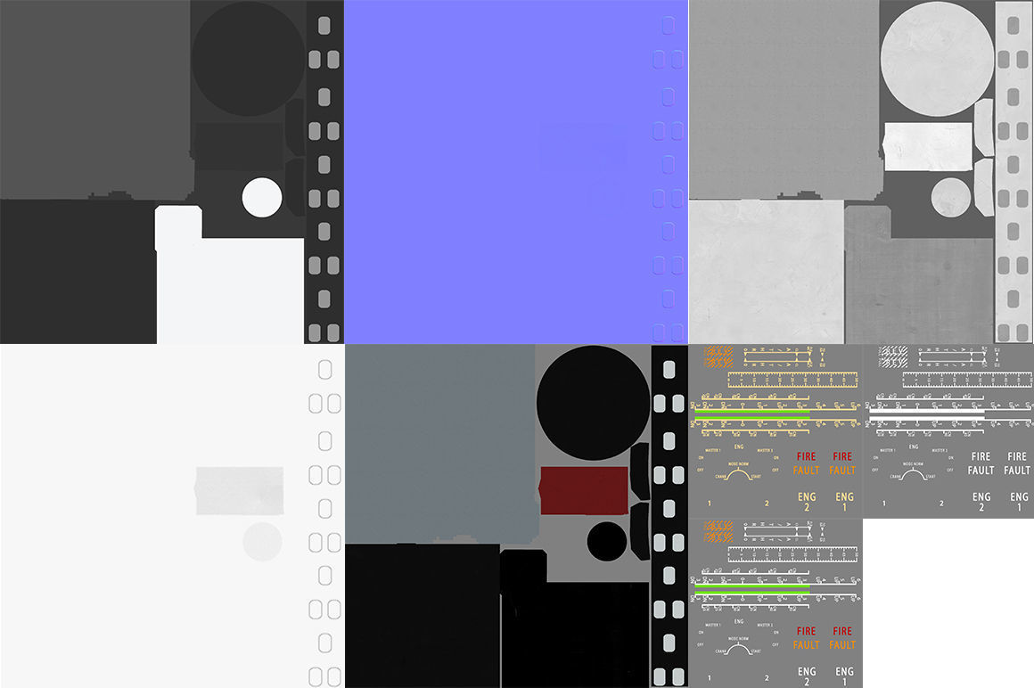 Lower Pedestal SET Low-poly 3D model_19