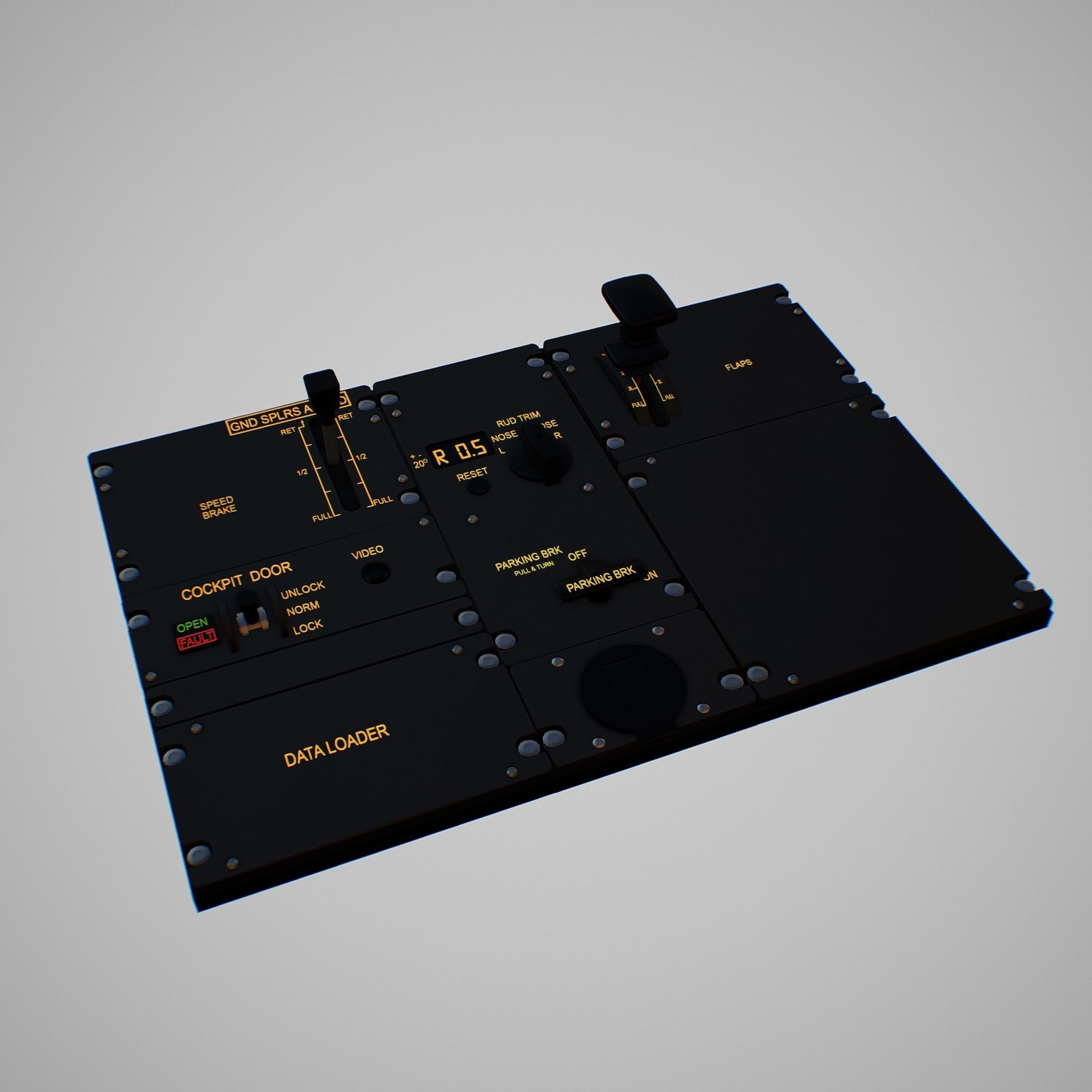 Lower Pedestal SET Low-poly 3D model_23