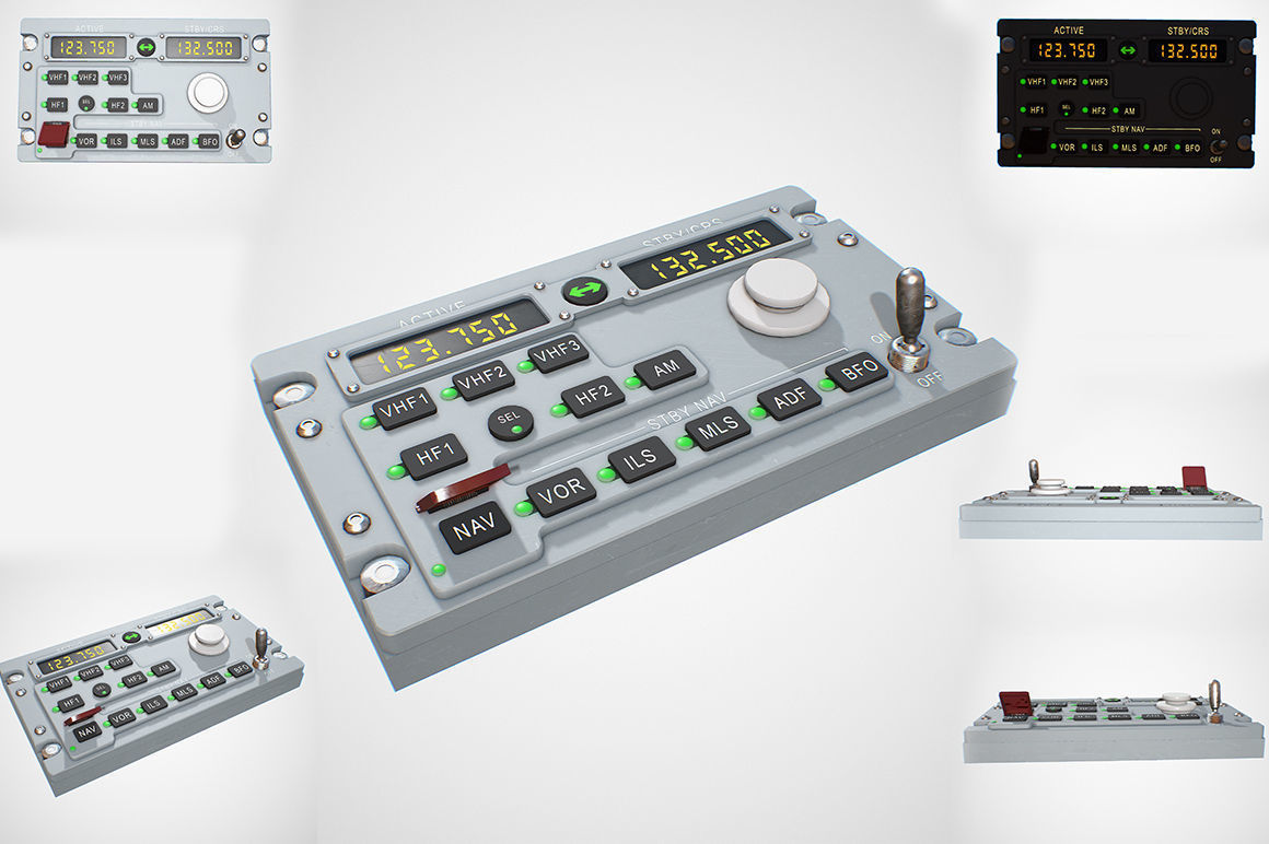 Lower Pedestal SET Low-poly 3D model_10