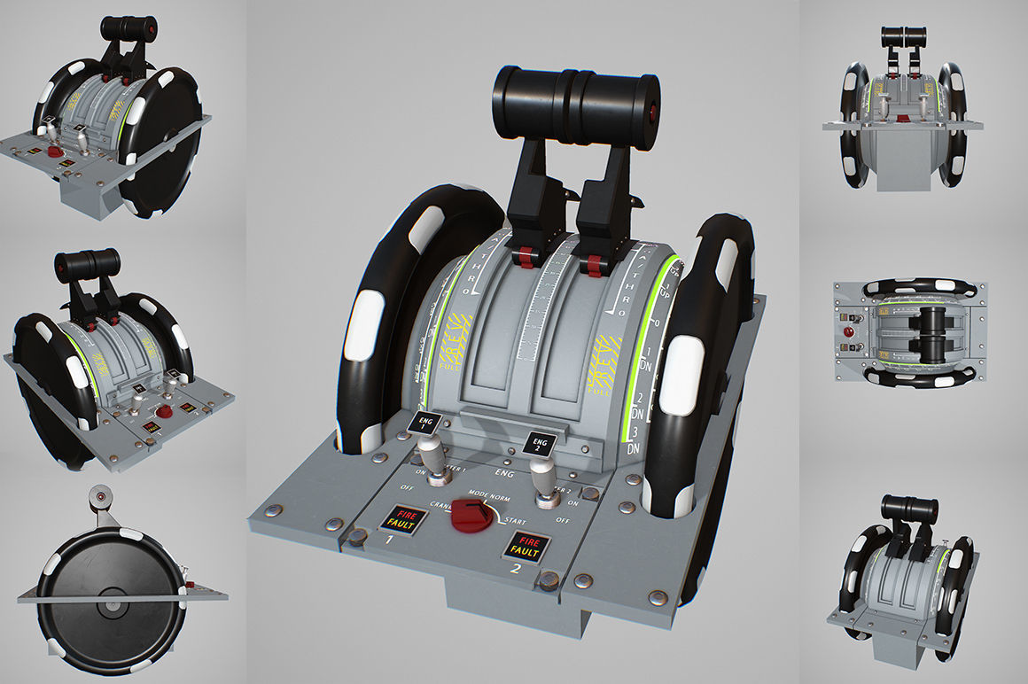 Lower Pedestal SET Low-poly 3D model_9