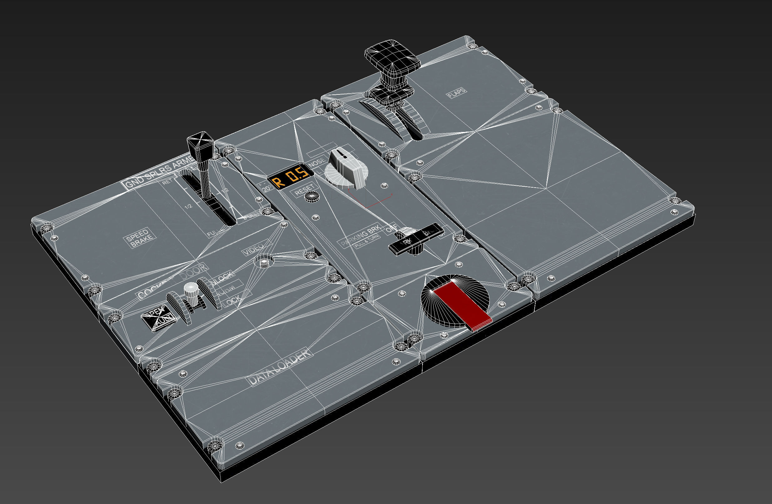 Lower Pedestal SET Low-poly 3D model_16