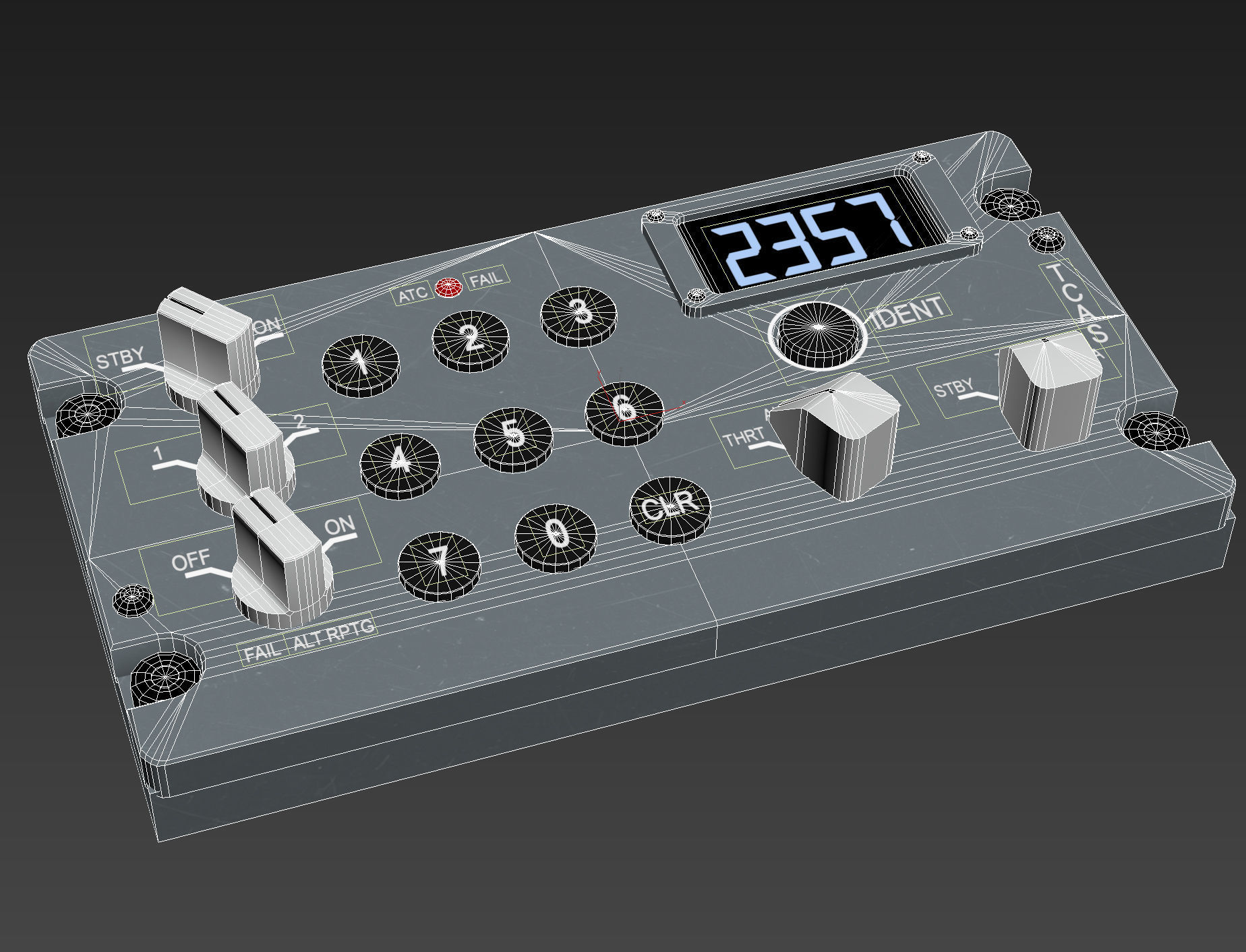 Lower Pedestal SET Low-poly 3D model_4
