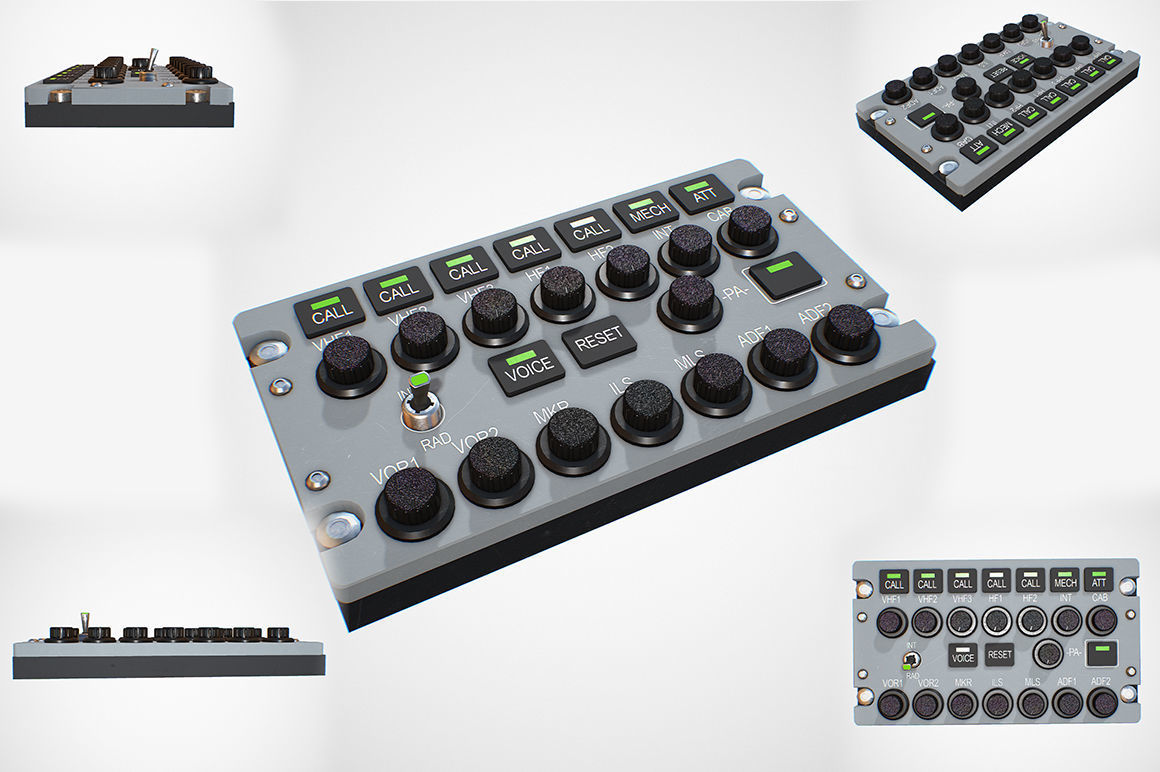 Lower Pedestal SET Low-poly 3D model_8