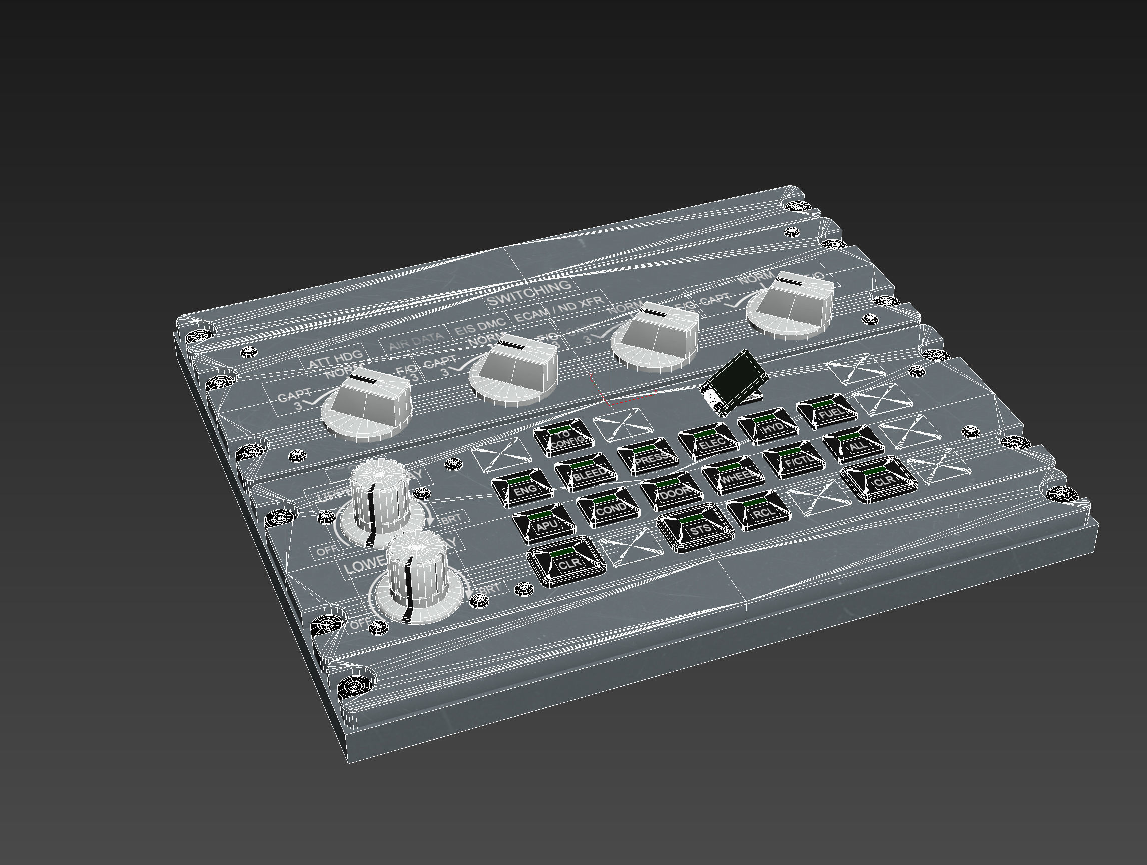 Lower Pedestal SET Low-poly 3D model_3