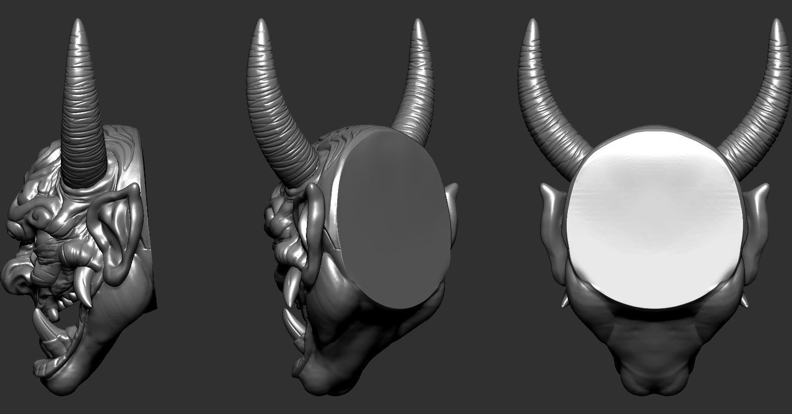 Hannya 02 3D print model_2