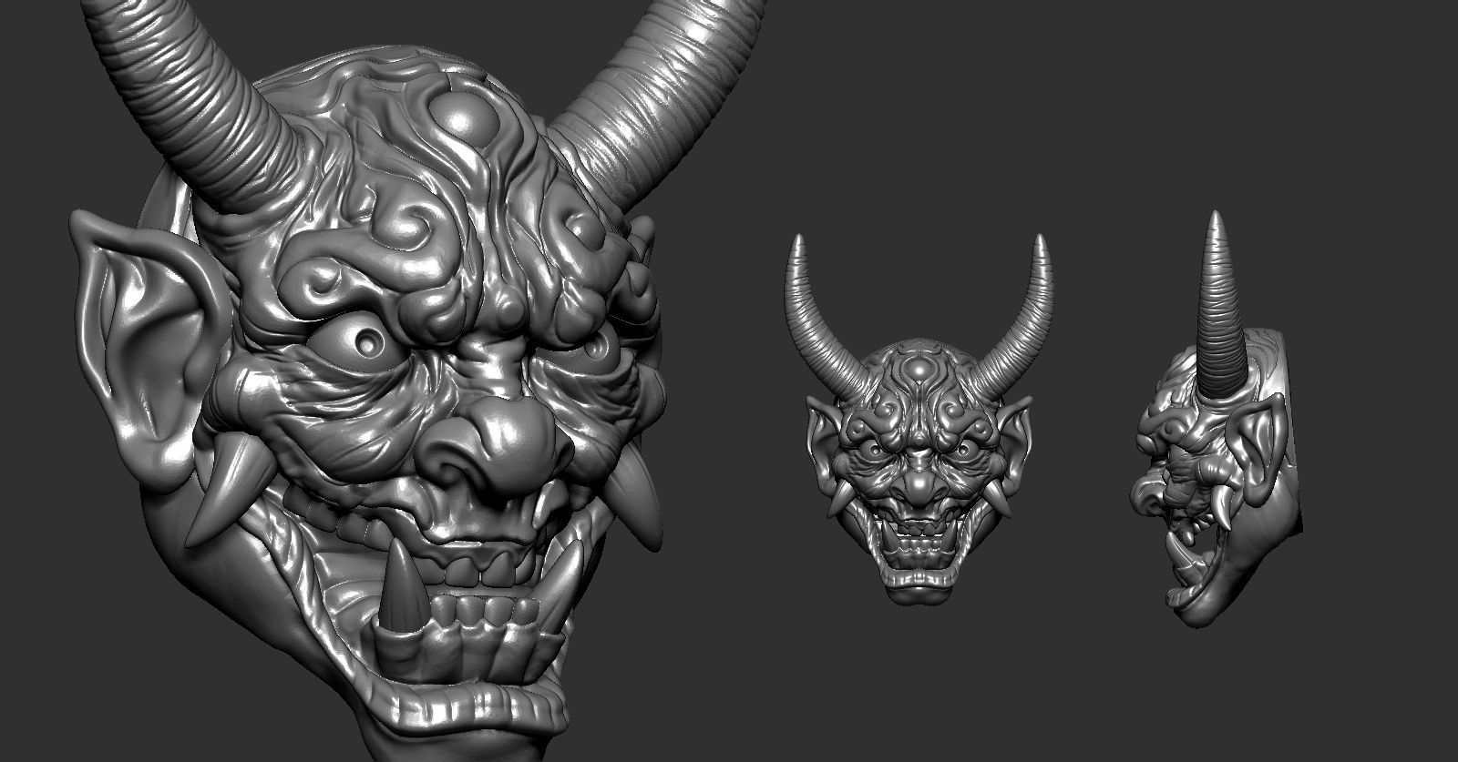 Hannya 02 3D print model_1