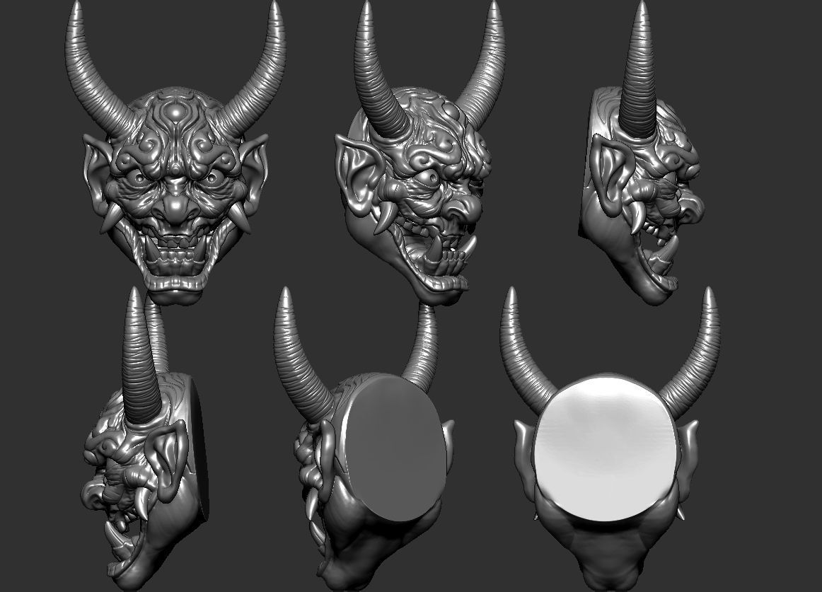 Hannya 02 3D print model_5