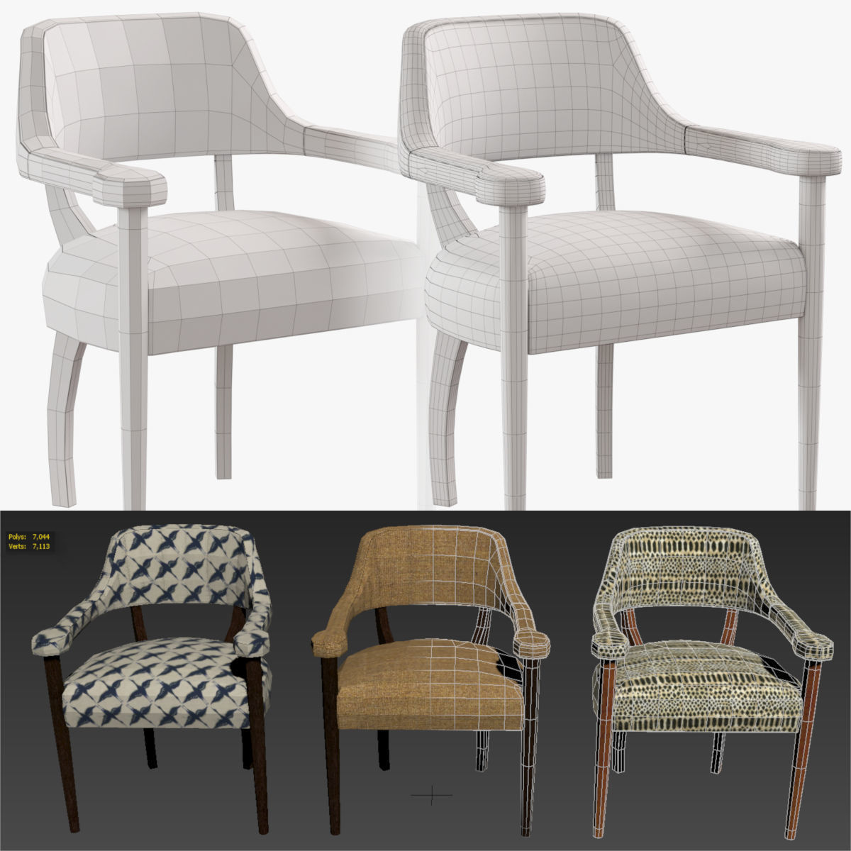Living Chair 3D model_11