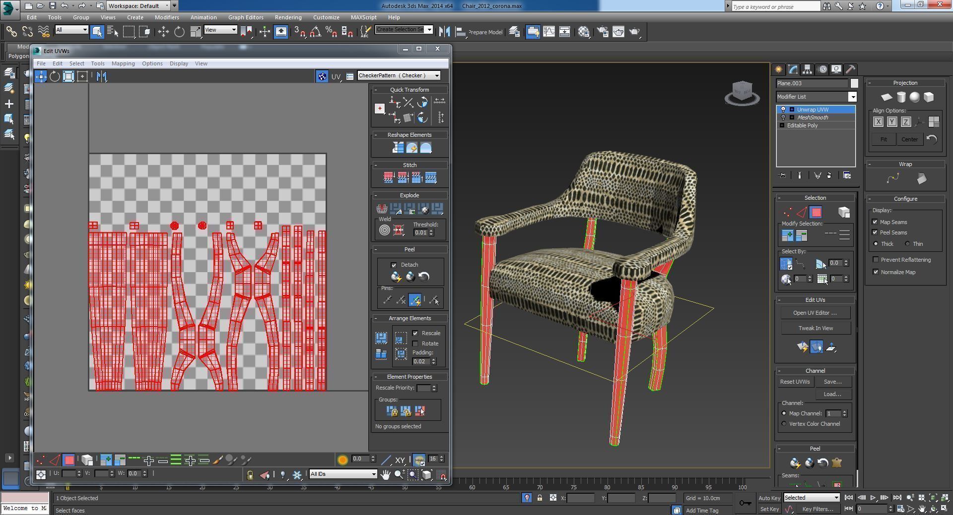 Living Chair 3D model_12