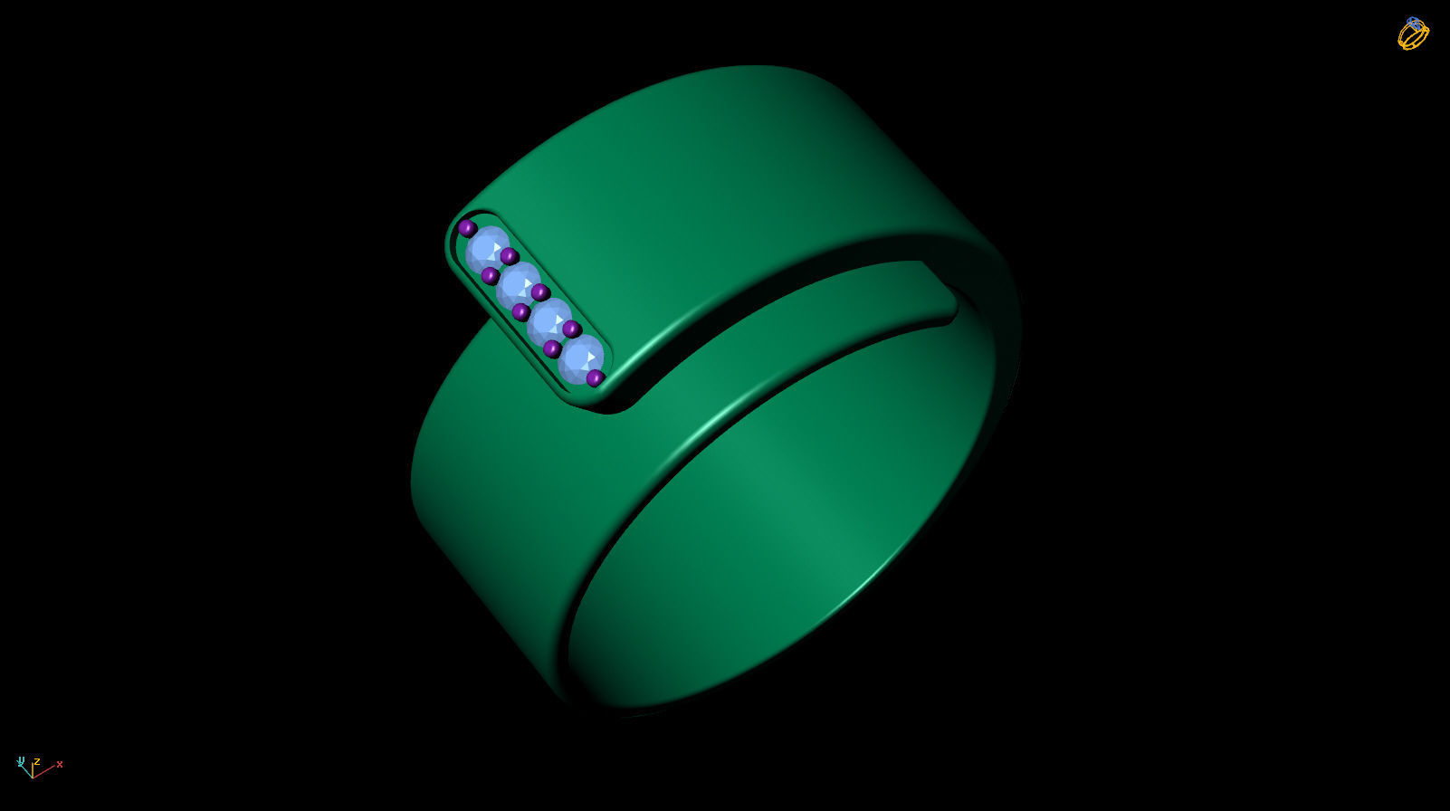 Ring Band R 0042 3D print model_13