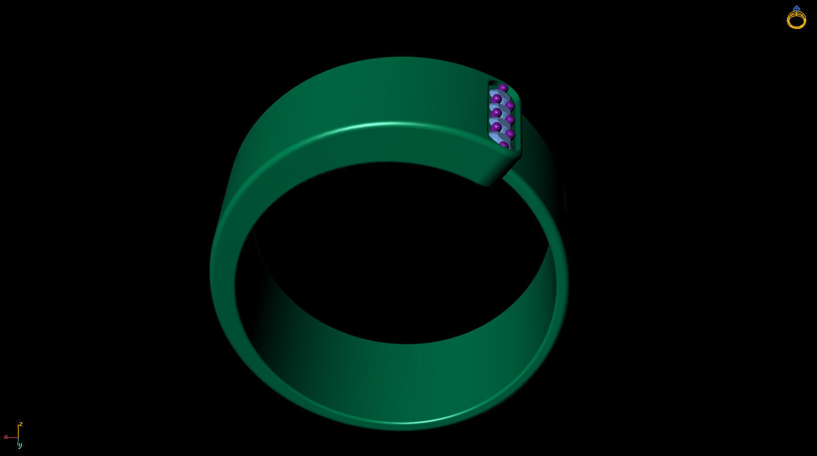 Ring Band R 0042 3D print model_4