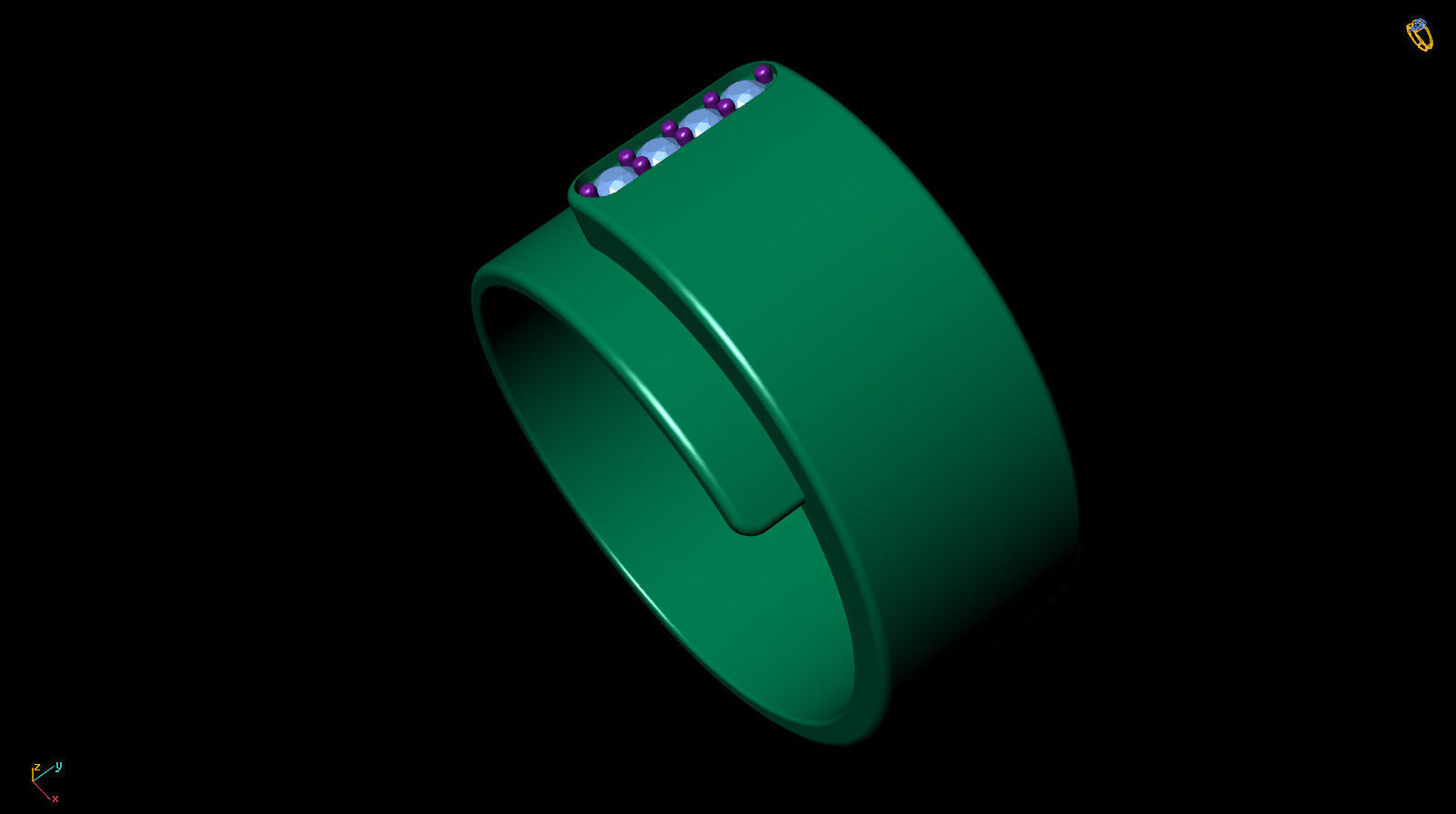 Ring Band R 0042 3D print model_14