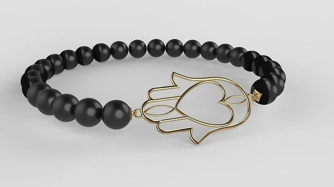 Traditional Moroccan Bracelet Khmisa 3D print model
