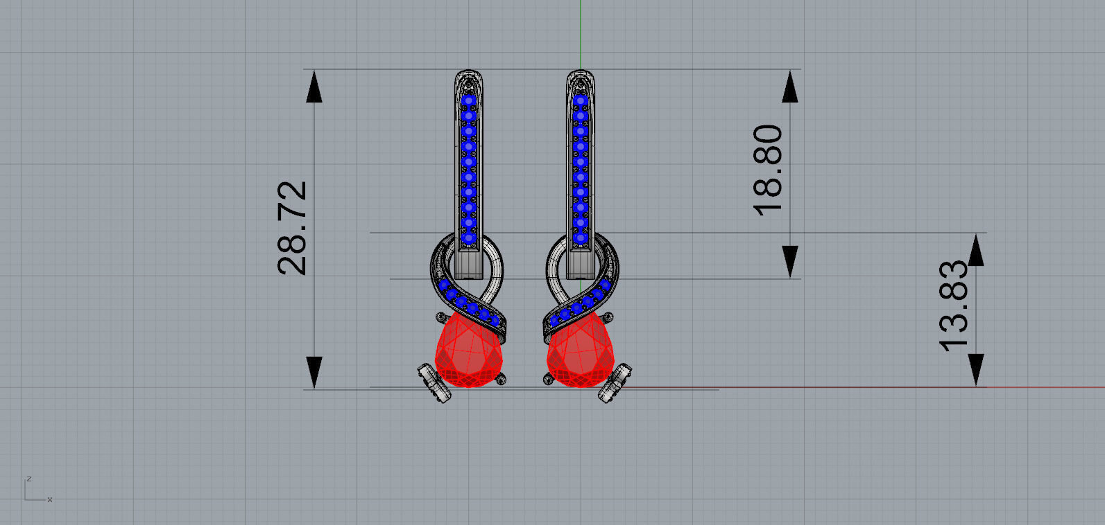 Earrings Butterfly 3D print model_1