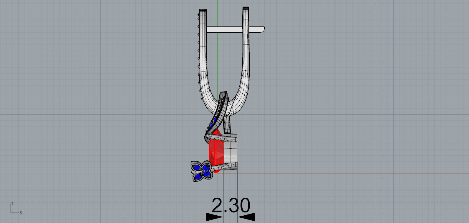 Earrings Butterfly 3D print model_3