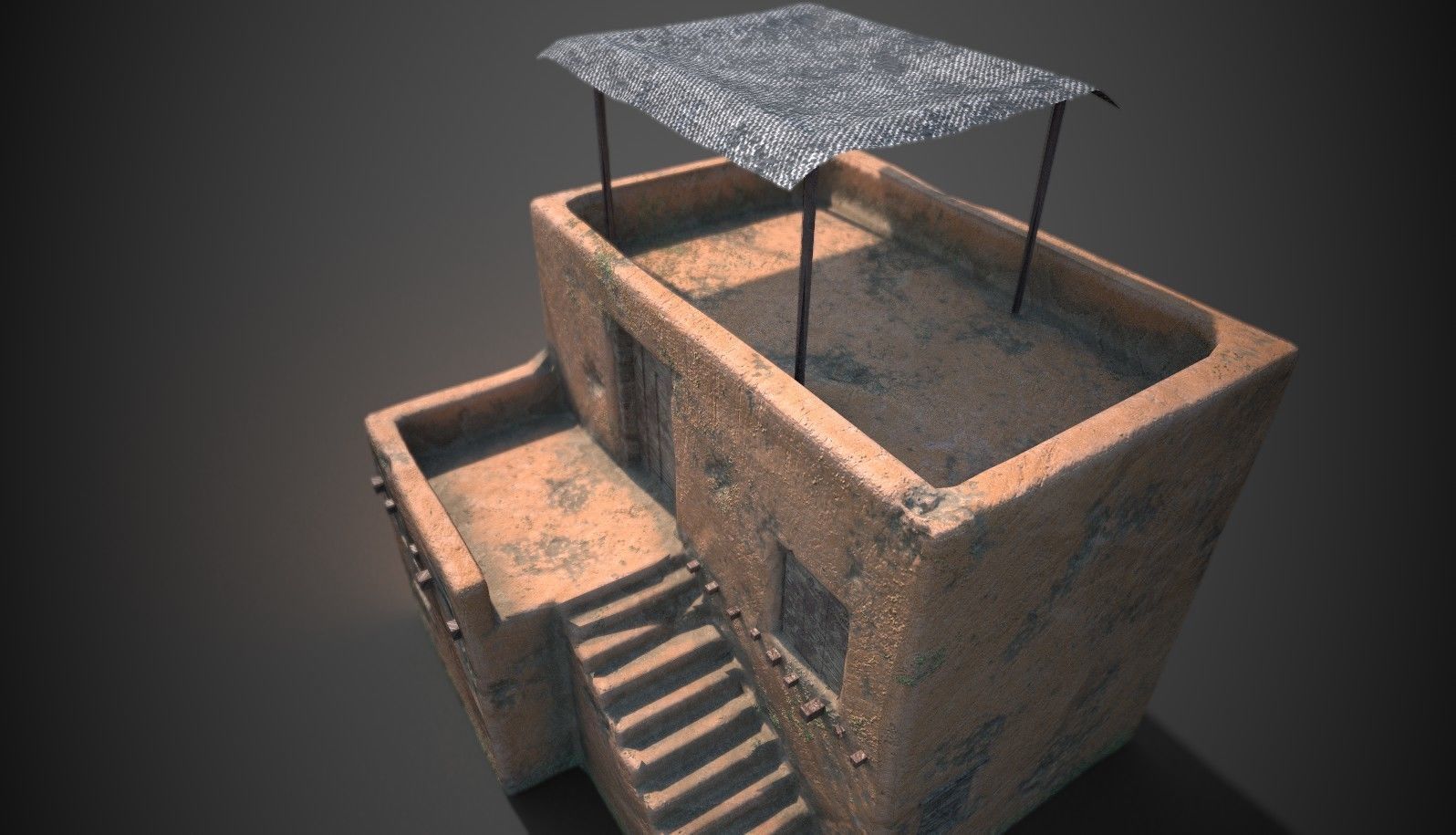 Old House-PBR Low-poly 3D model_4