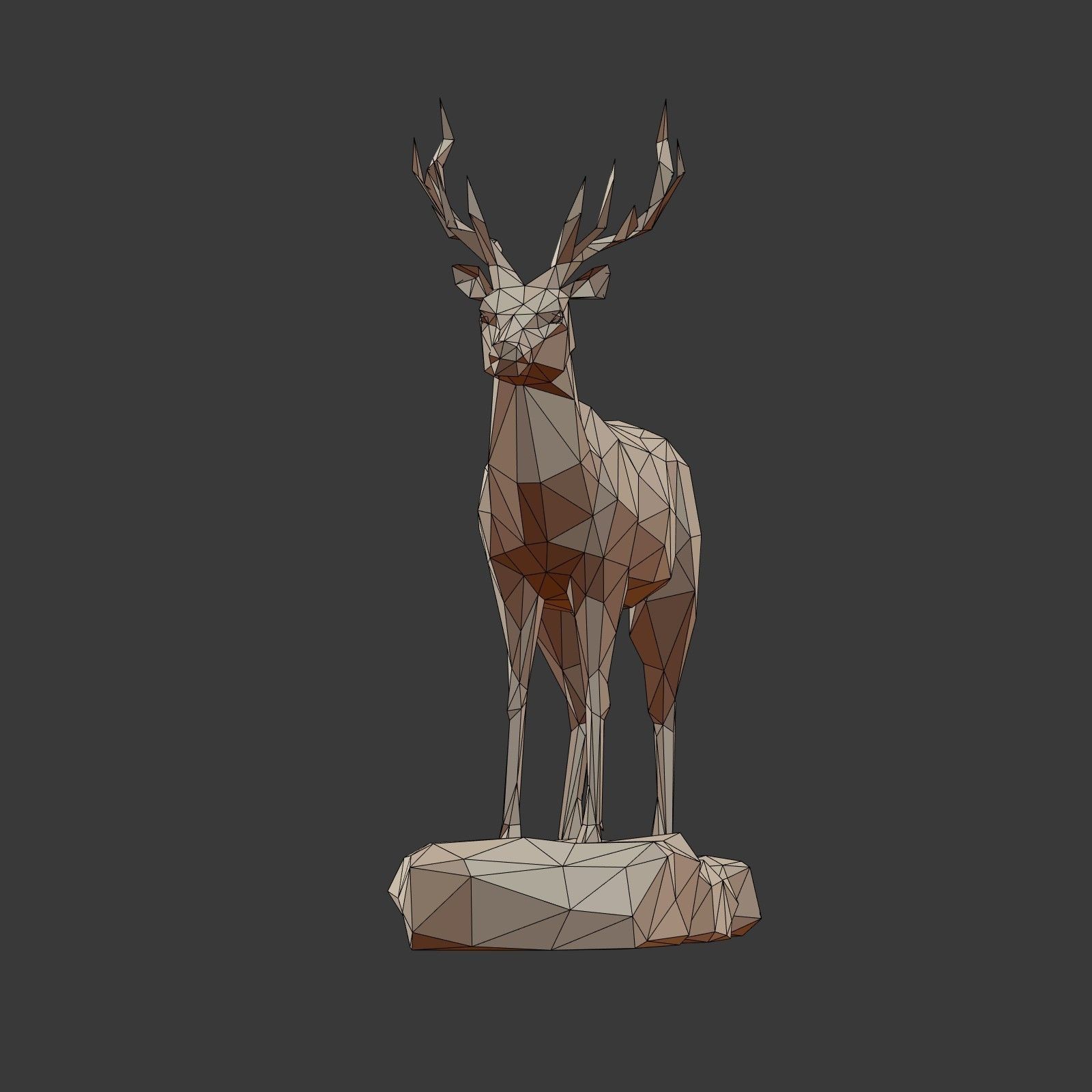 Cartoon Deer LowPoly Low-poly 3D model_12