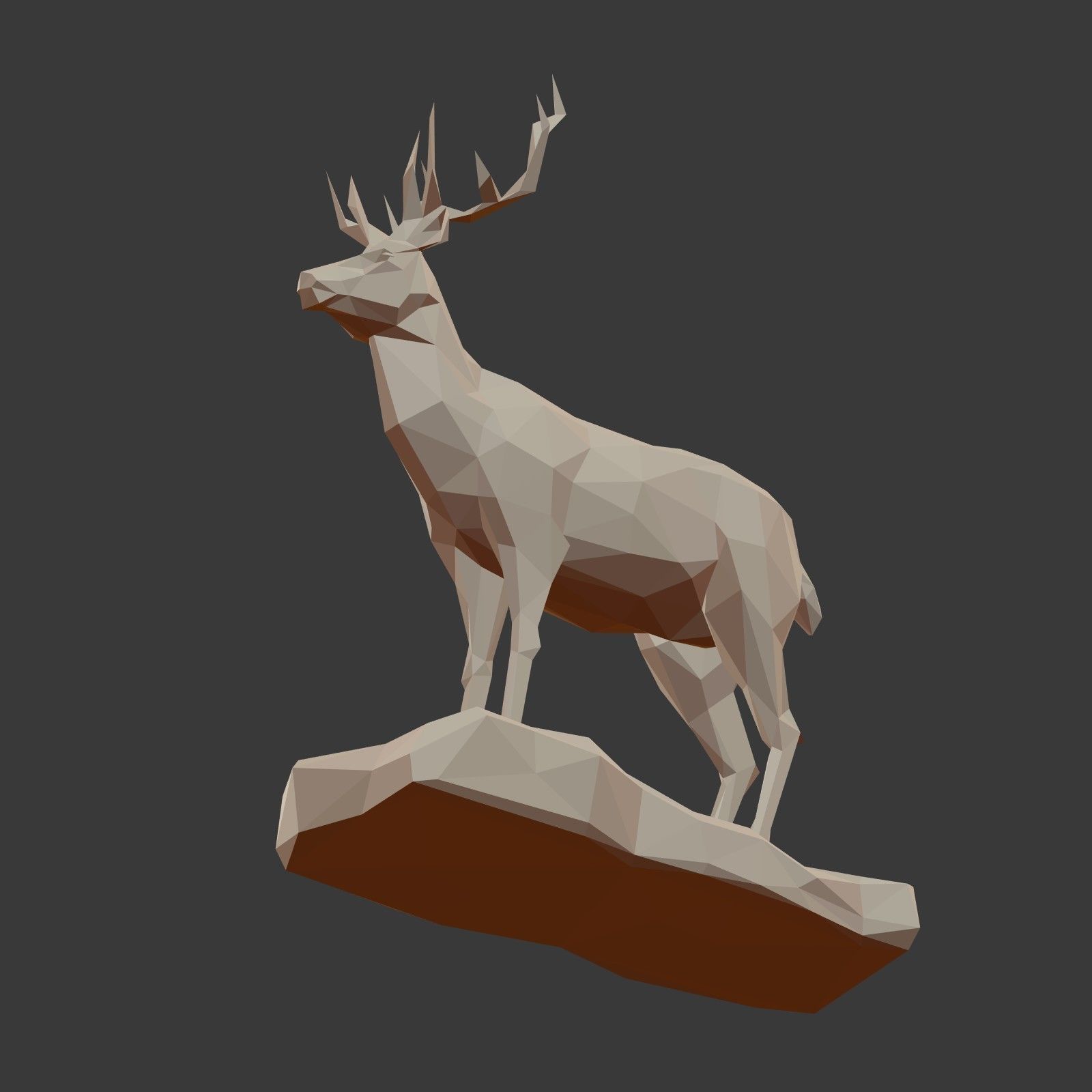 Cartoon Deer LowPoly Low-poly 3D model_13