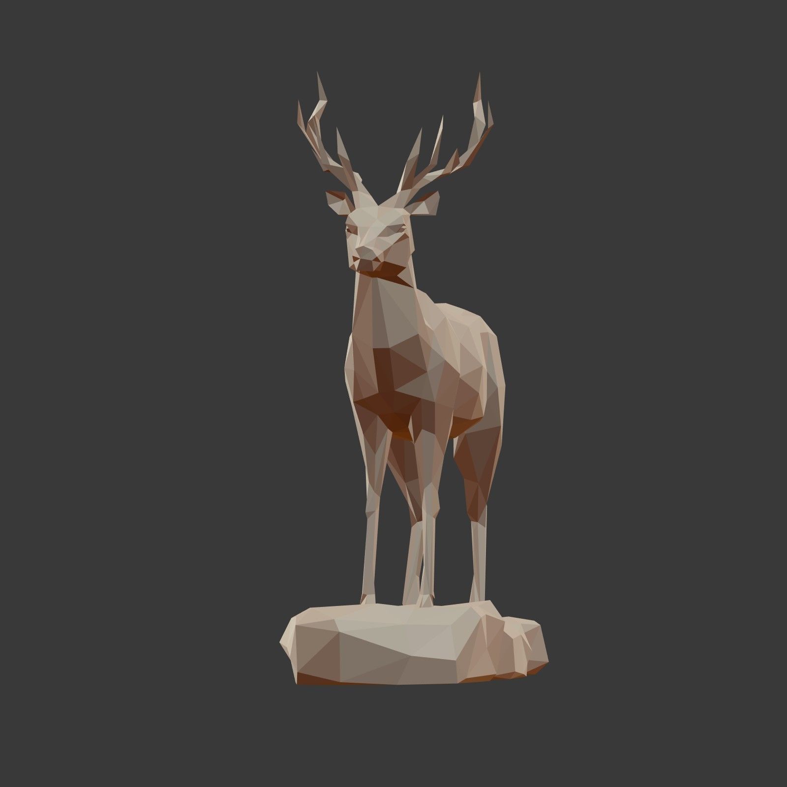 Cartoon Deer LowPoly Low-poly 3D model_11