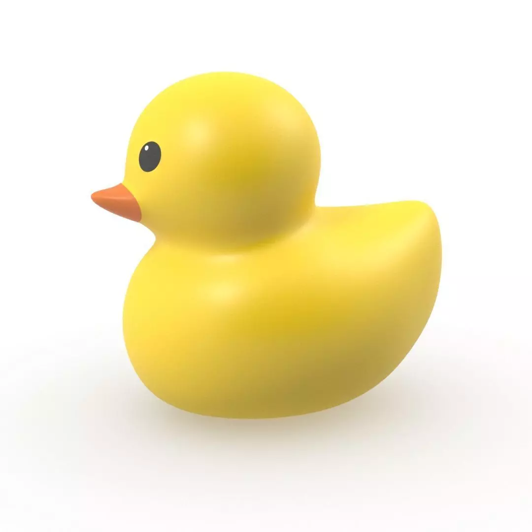 Yellow rubber Duck toy simple low poly Low-poly 3D model