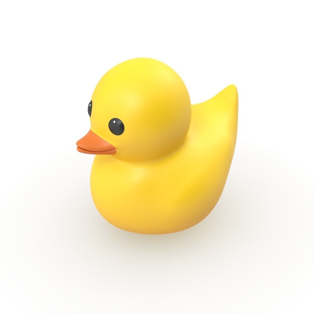 Yellow rubber Duck toy 3D model_2